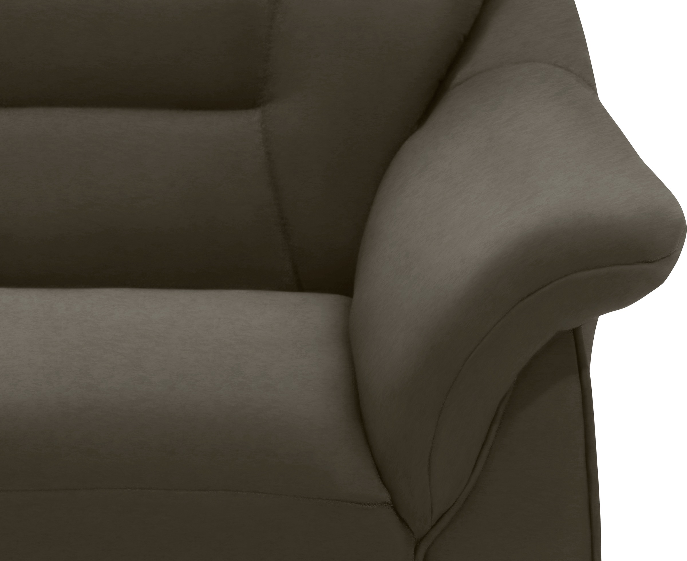 DOMO collection Ecksofa »Faenza für kleine Räume, Stellmaße 232,176cm, komfortabel, L-Form«, mit Ottomane, zeitlos, elegante Armlehnen, wahlweise mit Bettfunktion