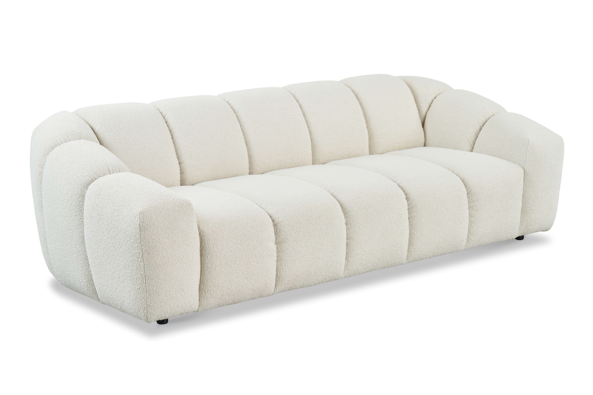 andas 3-Sitzer »Maribik«, Big-Sofa, recycelter Boucle-Stoff, plüschig, Breite 247 cm