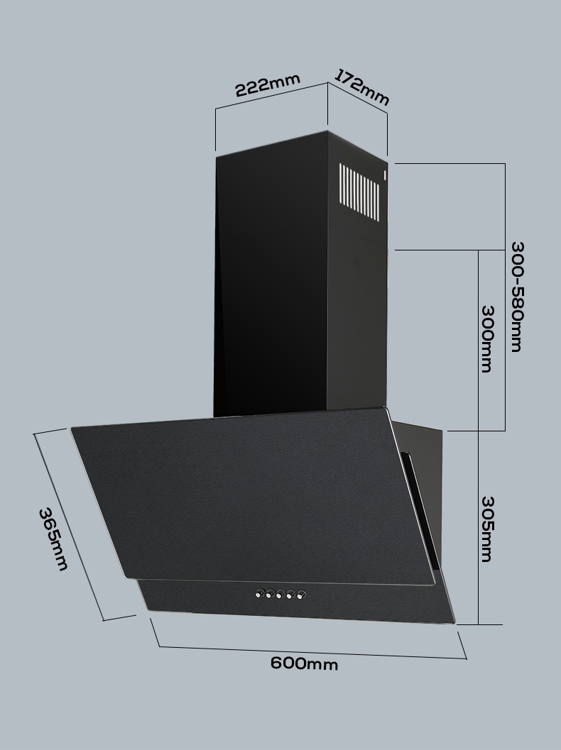 Hanseatic Kopffreihaube »HFSA1MB6« Die matte Optik sorgt für ein elegantes und modernes Aussehen