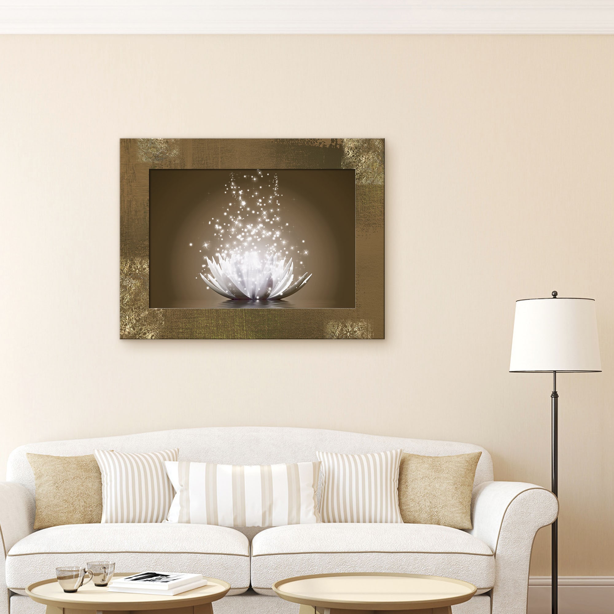 Artland Wandbild »Magie der Lotus-Blume«, Blumen, (1 St.), 3D Optik gebogen