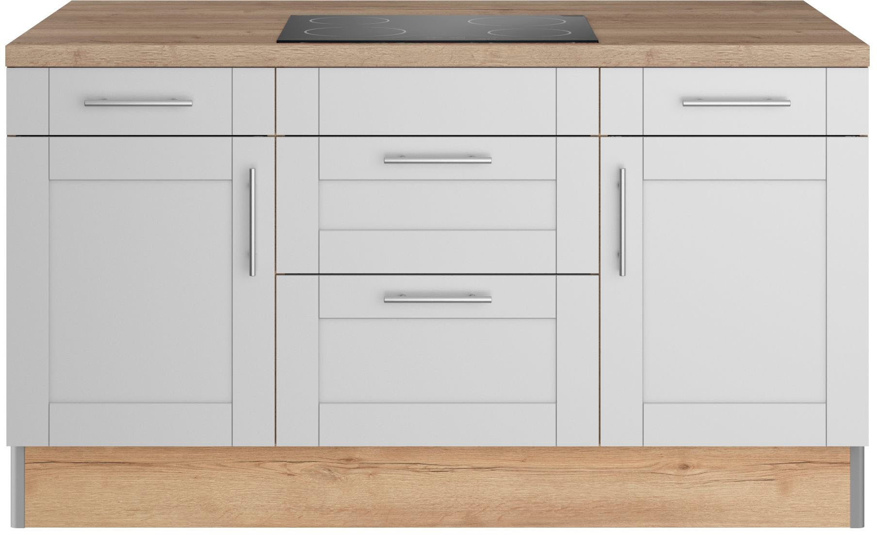 KOCHSTATION Kochinsel »KS-Ahus«, Kücheninsel, Breite 160 cm, wahlw. mit E-Gerät, Soft Close Funktion