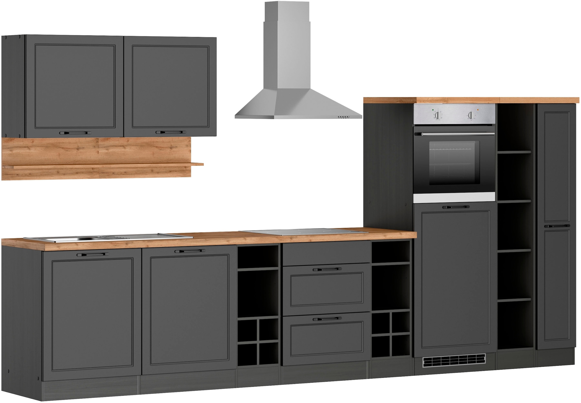 KOCHSTATION Küchenzeile »KS-Lana« 360 cm breit, wahlweise mit oder ohne E-Geräte