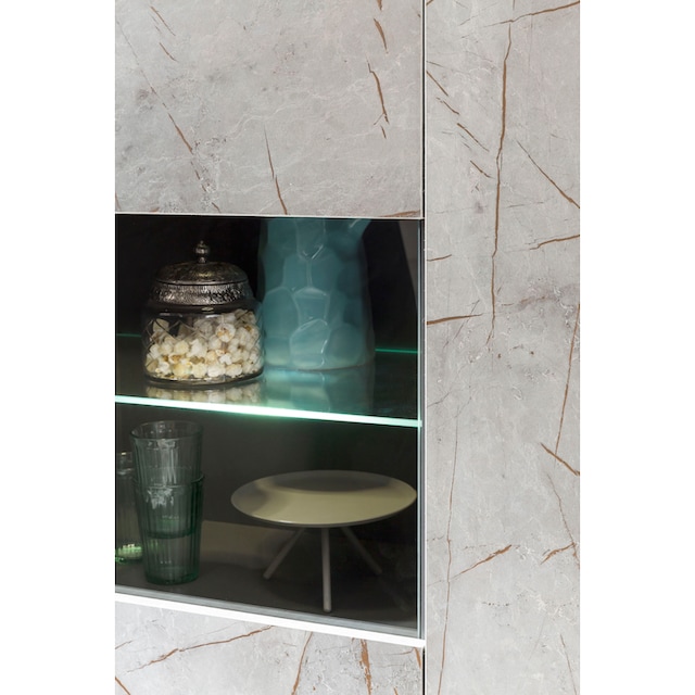 Home affaire Vitrine »Stone Marble«, mit einem edlen Marmor-Optik Dekor,  Breite 95 cm auf Rechnung kaufen