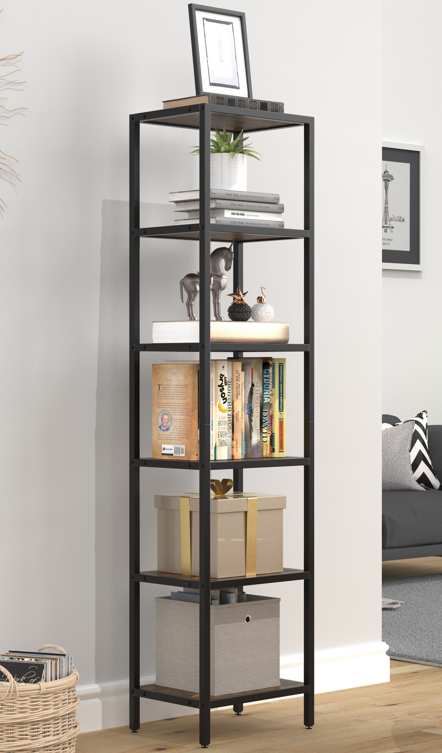 VCM Standvitrine »Metall Stand Vitrine Regal Vinali M« 1 Stk. tlg.