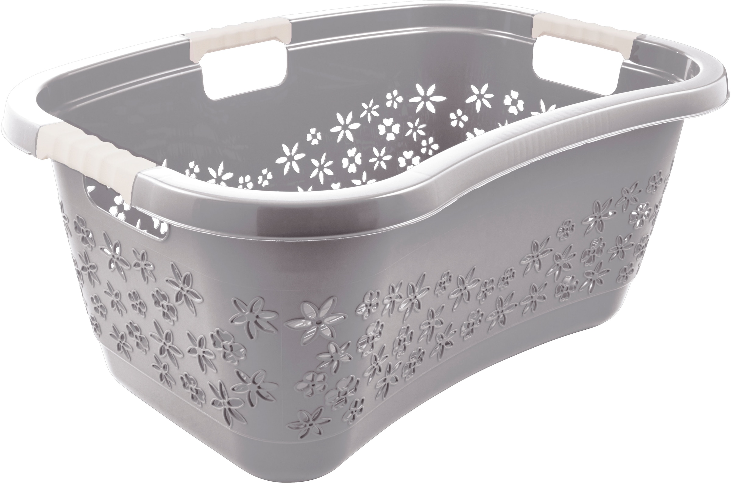 keeeper Wäschekorb »lasse, 2er Set, Korb mit Softgriffen, 65 x 45 x 28 cm, 50 l« ergonomische Form, komfortable Softgriffe, Hüftstütze