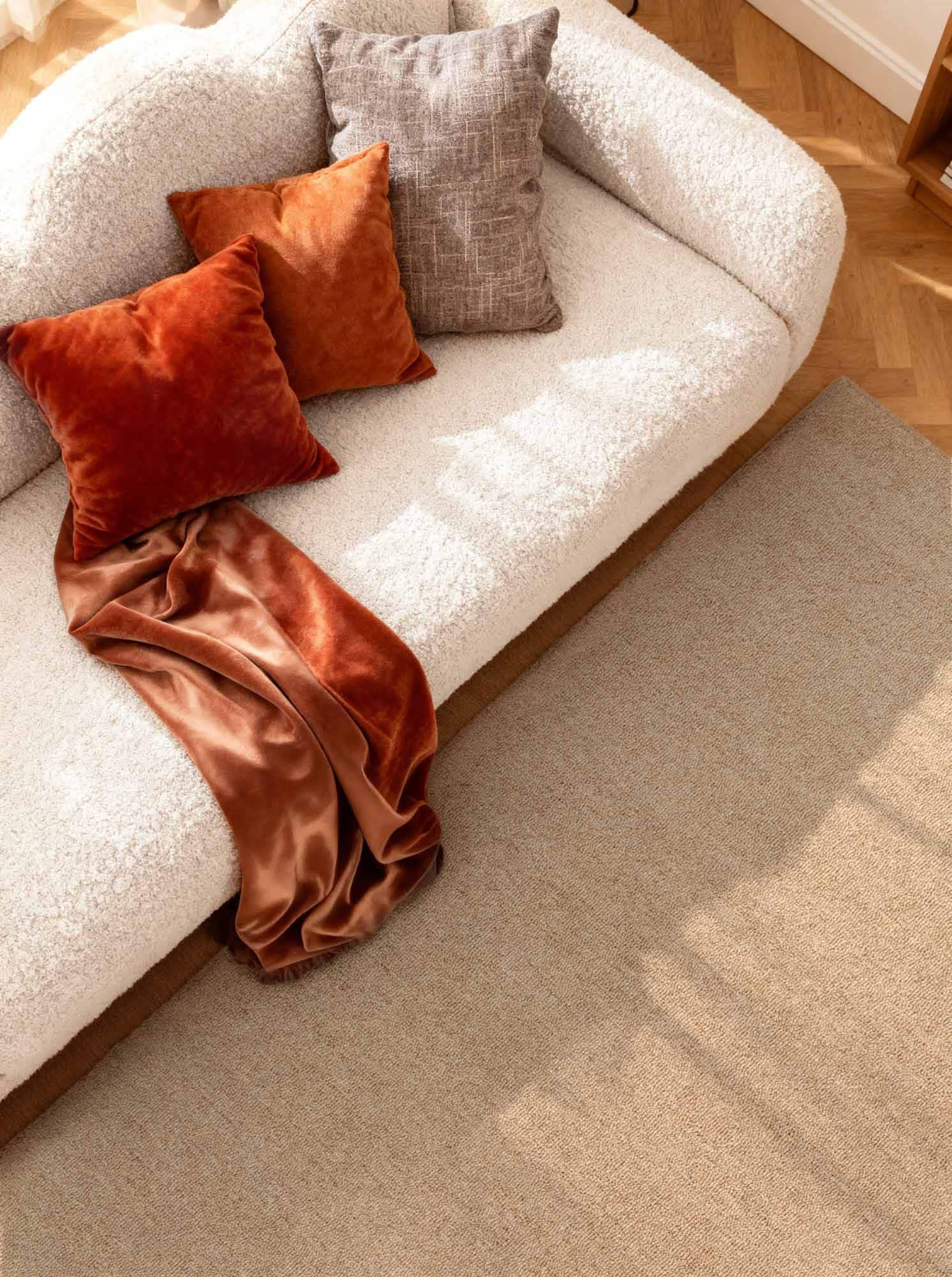 ELLE DECORATION Wollteppich »Knots« rechteckig 13 mm Höhe Handtuft, Wolle, Feines Bouclé, Wohnzimmer, Schlafzimmer, Natur