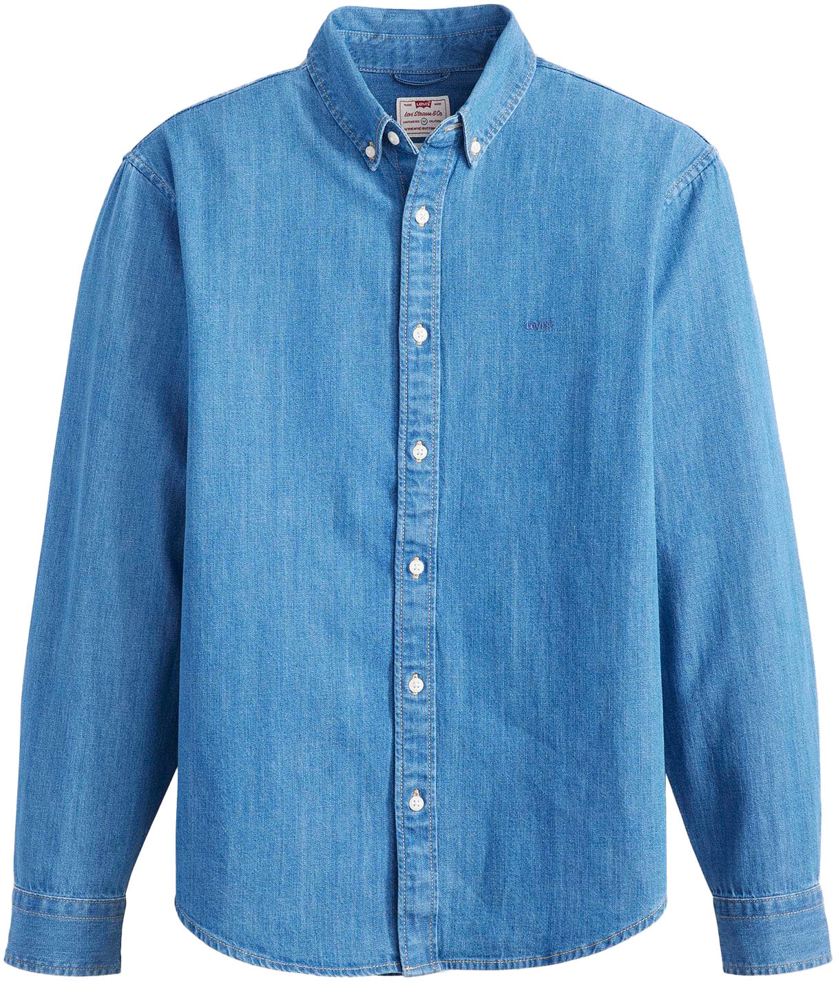 Levi's® Langarmhemd »AUTHENTIC BUTTON DOWN« mit Ton-in-Ton Logostickerei auf der Brust