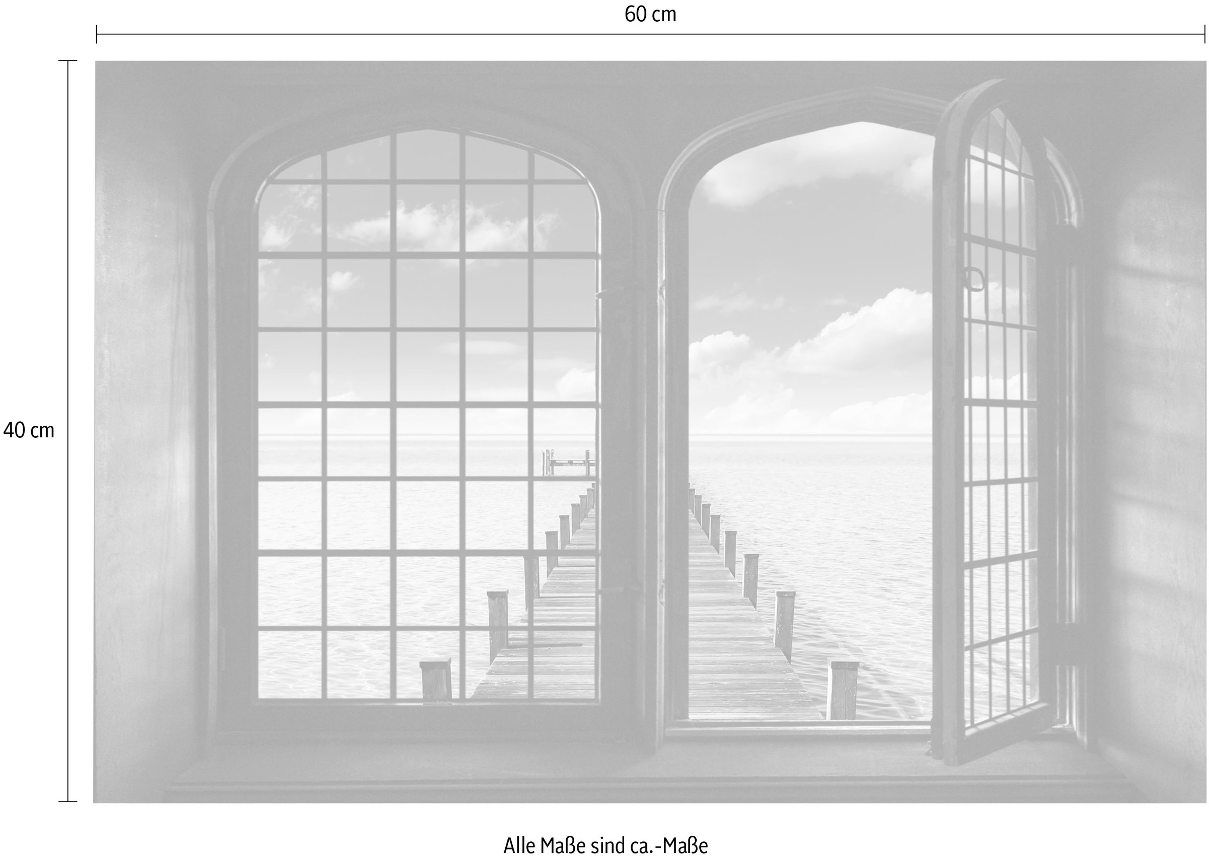 queence Wandsticker »Bora Bora«, Wandsticker, Wandbild, selbstklebend, 3D, Fenster