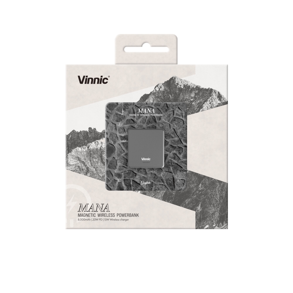 Vinnic Powerbank »MANA Magnetic Wireless Powerbank 8.000mAh«, Vinnic MANA Magnetic Wireless Powerbank 8.000mAh,blue