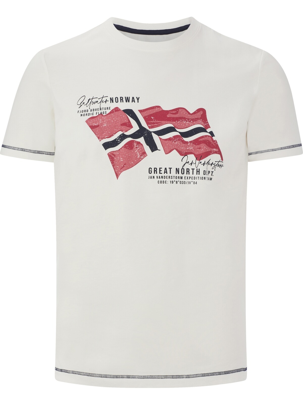 Jan Vanderstorm T-Shirt »Doppelpack T-Shirt BALDEN«, (2 tlg.), mit Brusttasche