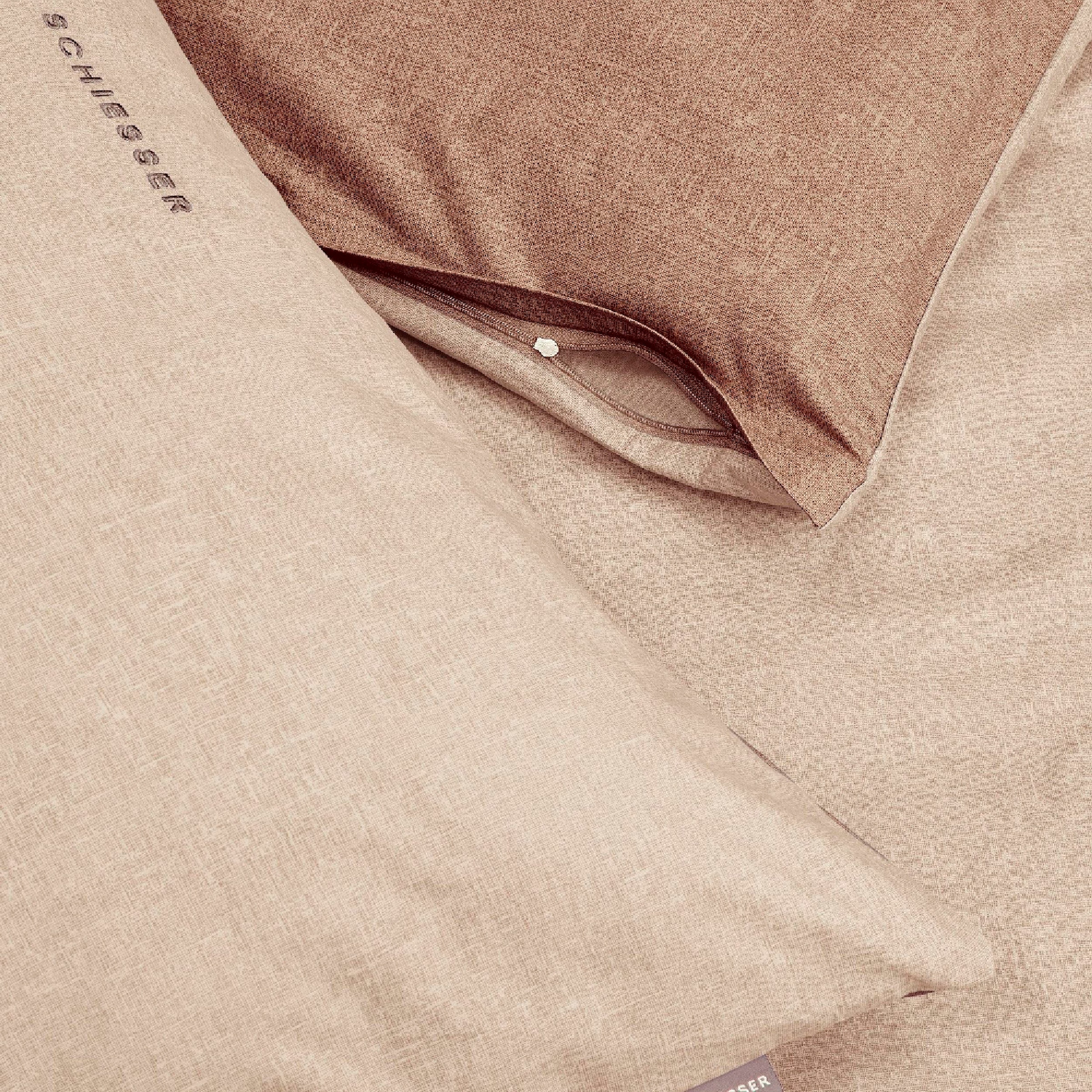 Schiesser Wendebettwäsche »Doubleface aus weicher Baumwolle mit edlem Melangeeffekt« 2 Stk. tlg. ab Größe 135x200 cm erhältlich, Made in Green