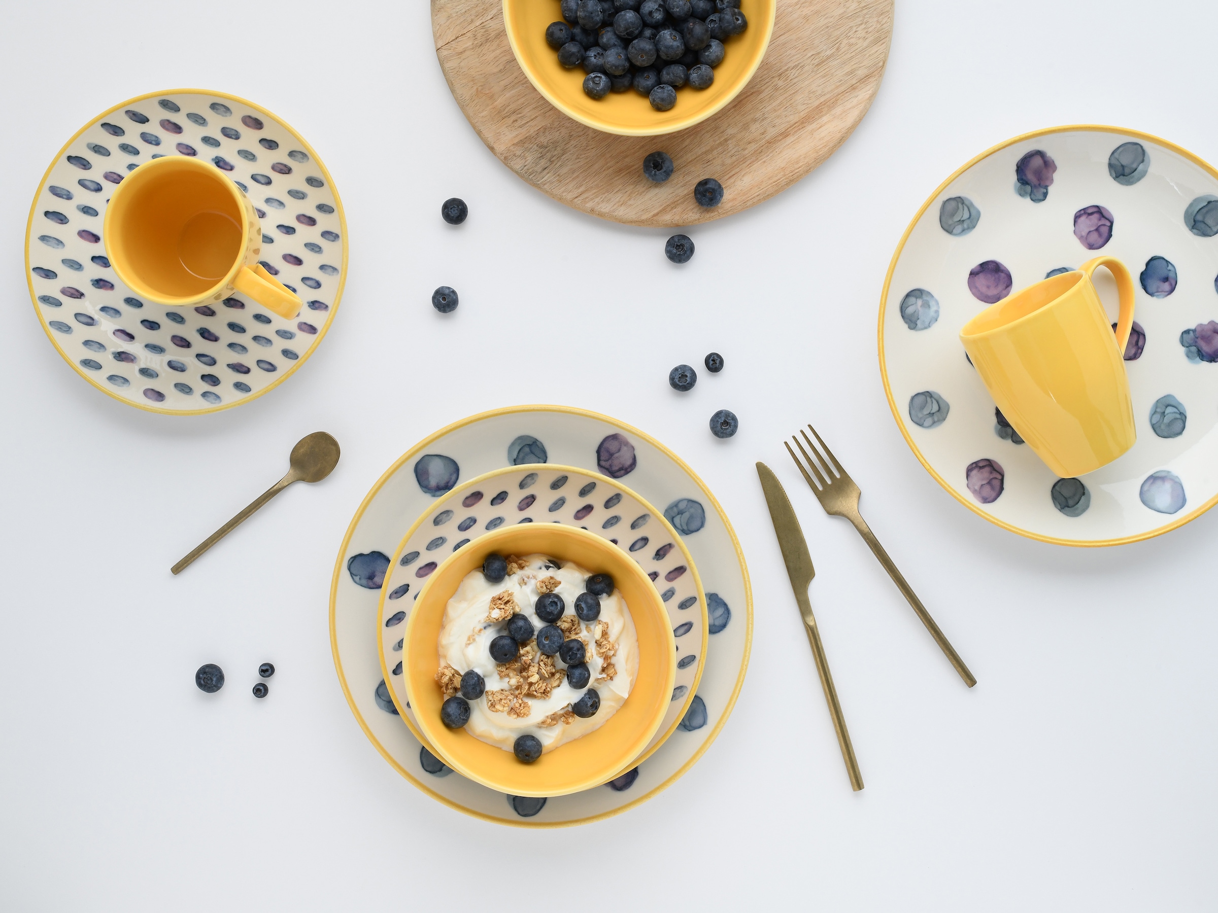 CreaTable Kombiservice »Maisie Bunt, Kombi-Service 16-tlg« Dots, Polka Dots, Konfetti, Punkte