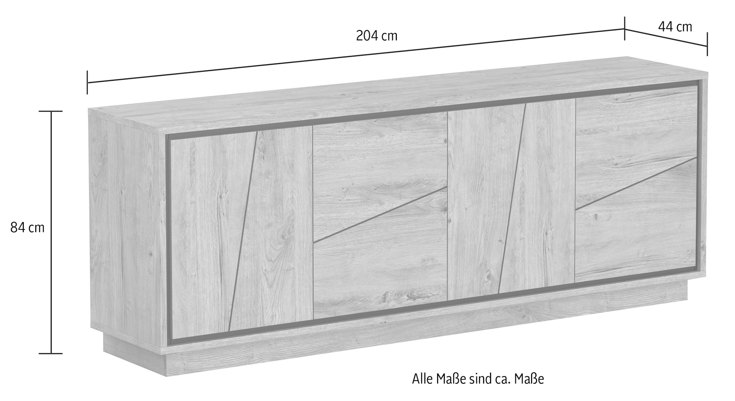 COTTA Sideboard »Accent«, Schwebeoptik durch Sockelfuß, Breite 204 cm