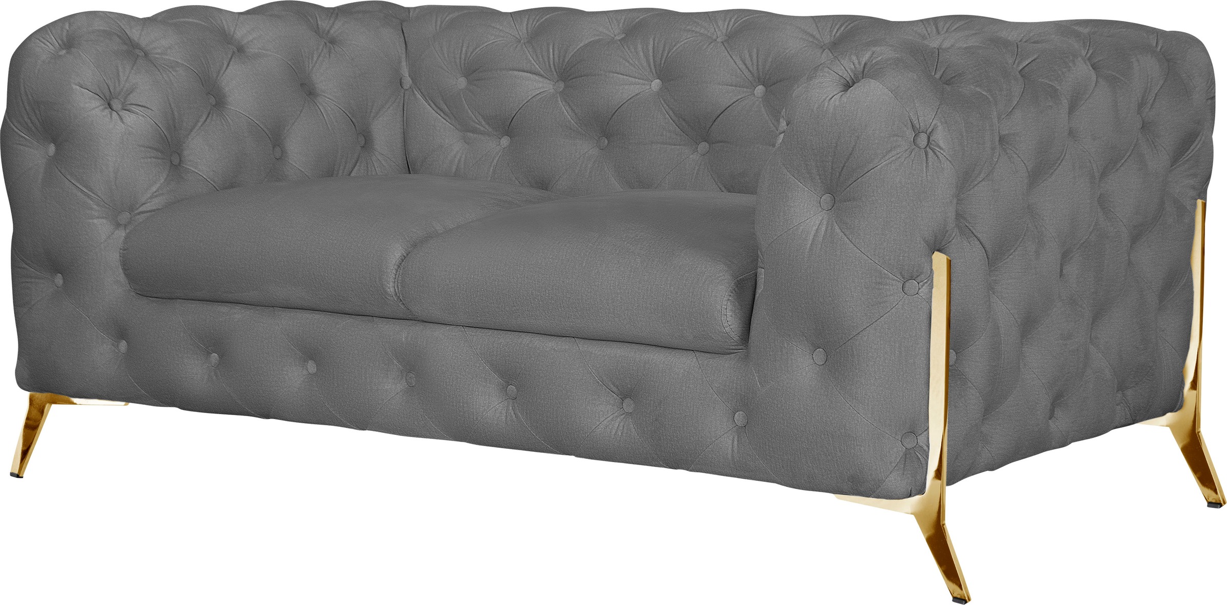 Leonique Chesterfield-Sofa »Amaury«, aufwändige Knopfheftung, moderne Chesterfield Optik, Fußfarbe wählbar