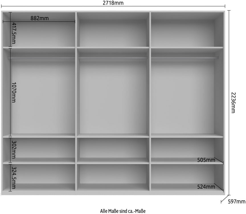 Places of Style Kleiderschrank »Piano, UV lackiert, hochglänzend in beige oder weiß, FSC-zertifiziert«, (Made in Europe), in vielen Breiten, Höhe 224cm, mit Soft-Close Funktion