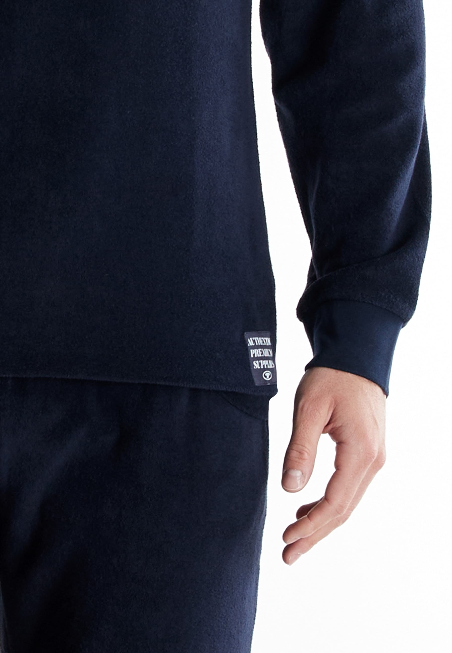 TOM TAILOR Schlafanzug »Rhodos« 2 tlg. Langarm, lange Hose, Rundhalsausschnitt, basic, Baumwollmix