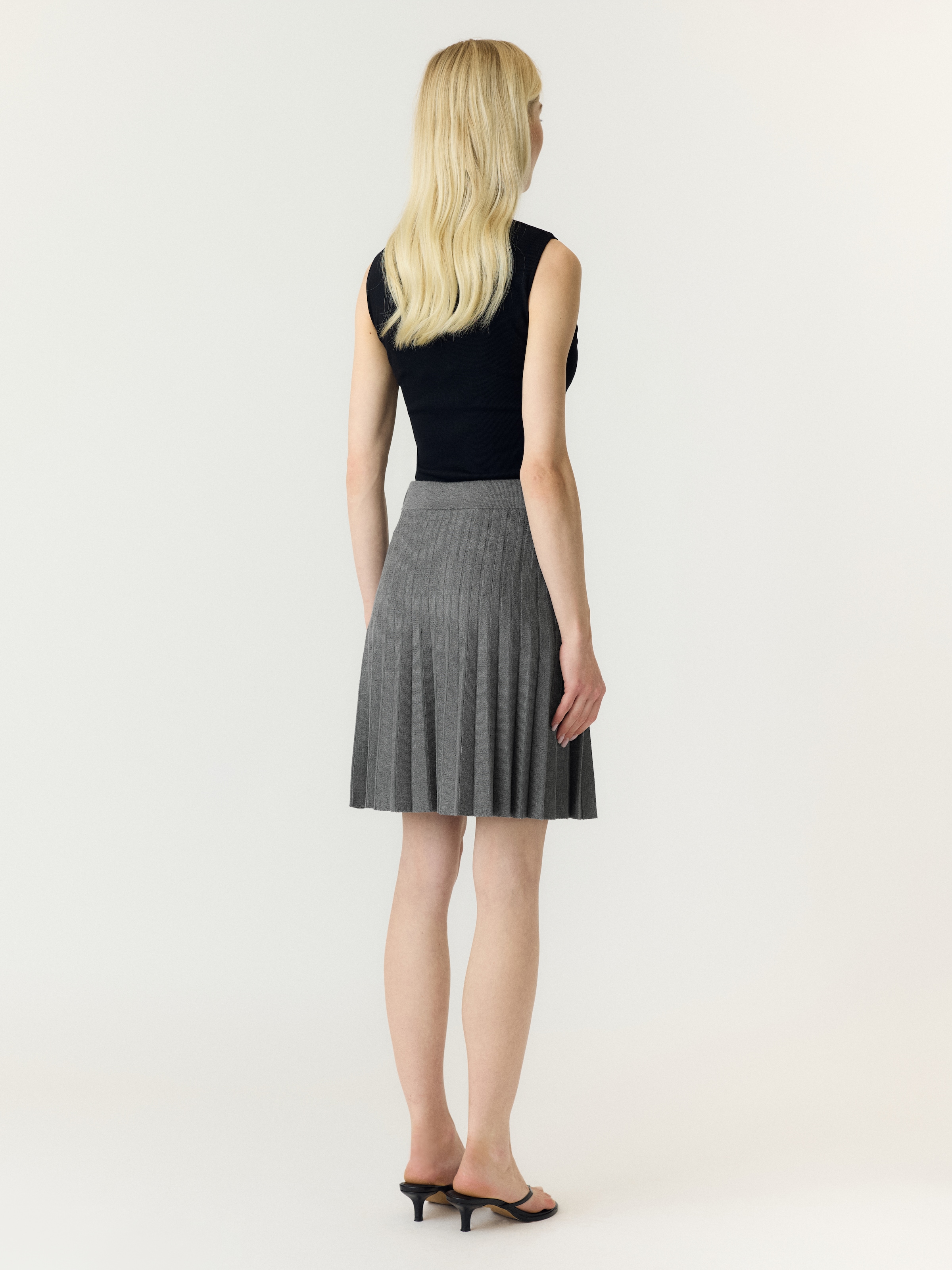 Y.A.S Strickrock »YASELENA HW PLEATED SKIRT S. NOOS« Viskosemischung