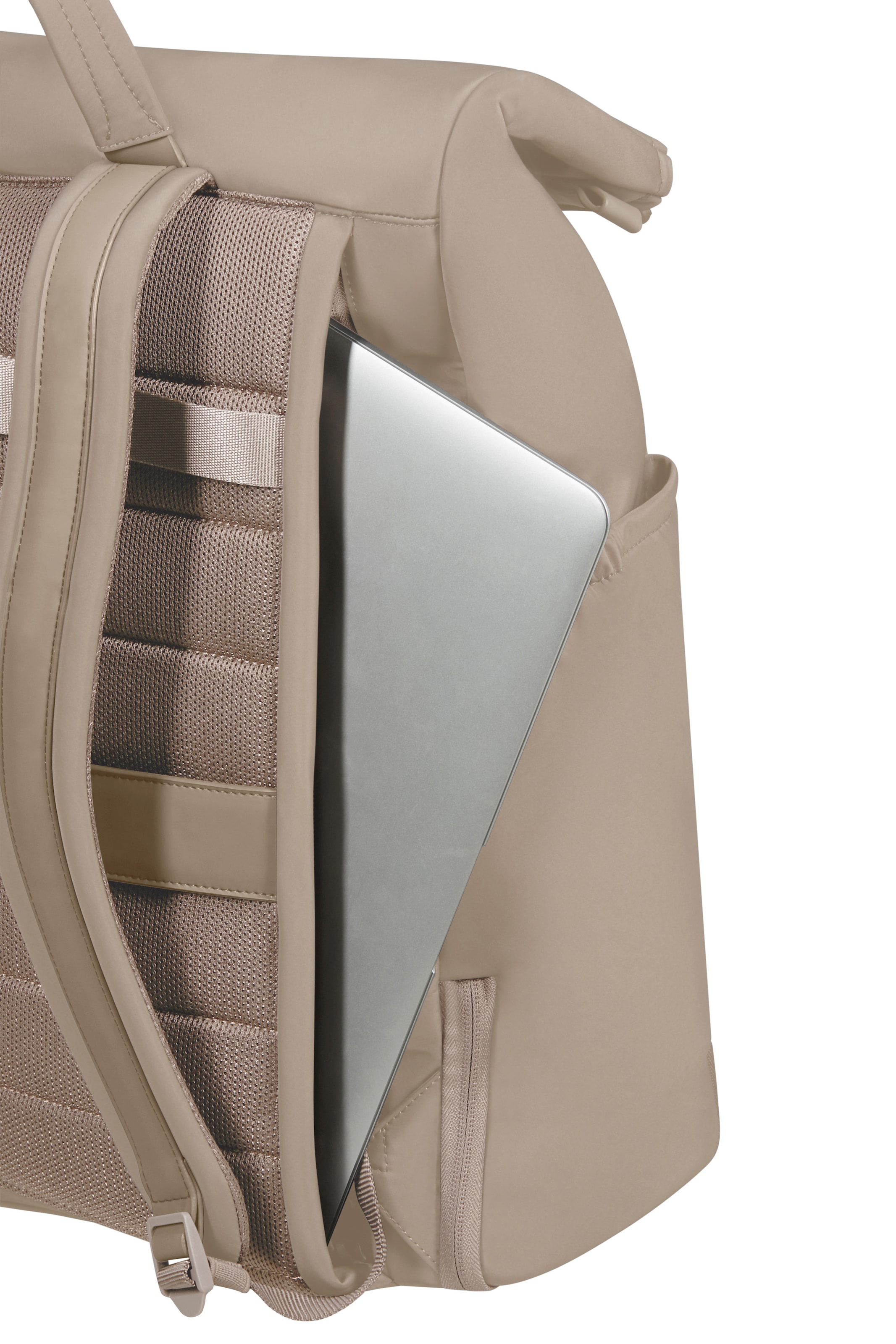 Samsonite Notebookrucksack »ESSENTIS Jana Ina Zarrella 25/31 L 15.6" RFID« RFID Softes, mattes Nylon, federleicht mit herausnehmbarer Trennwand