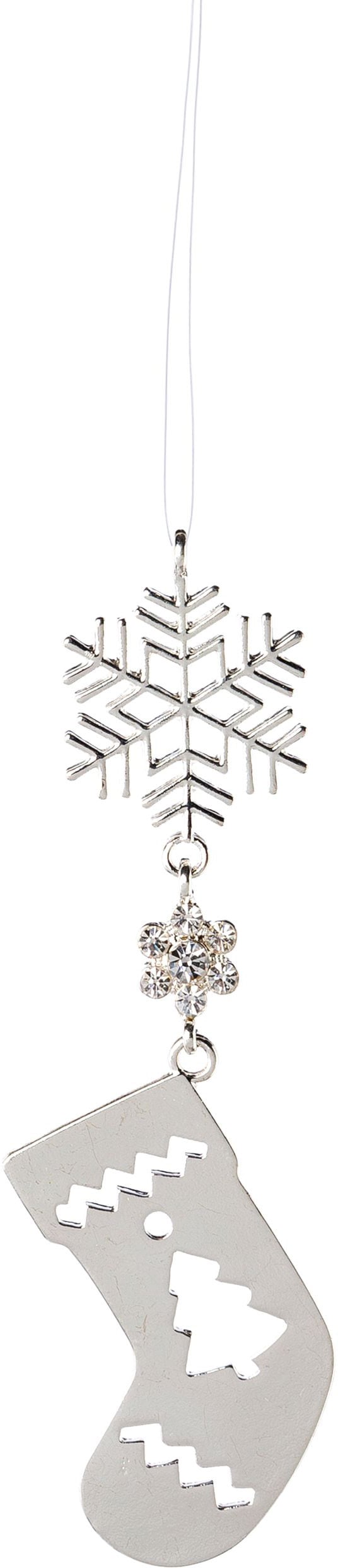 Creativ deco Baumbehang »Schneeflocke & Socken, Weihnachtsdeko, Christbaumschmuck« mit liebevollen Details