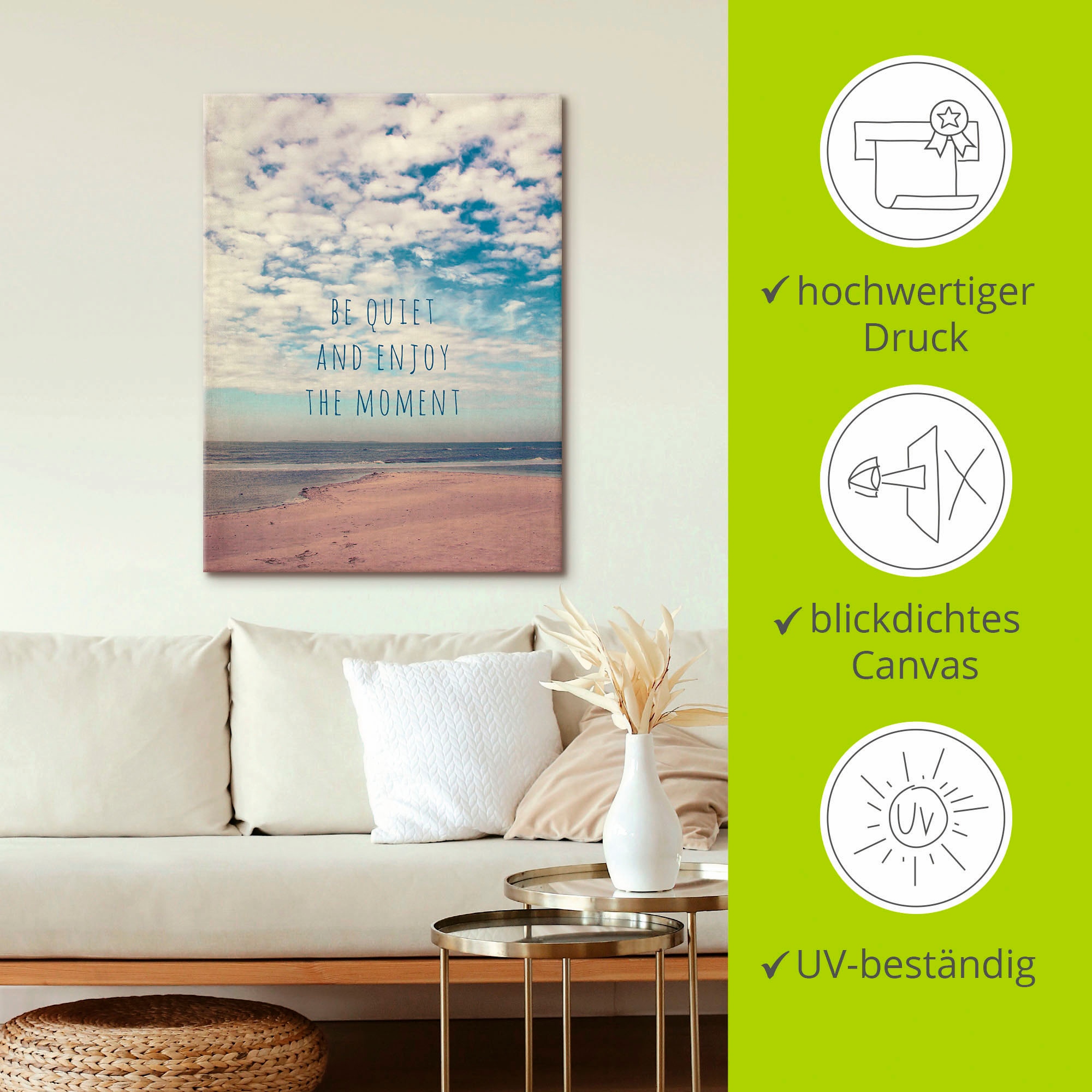 Artland Wandbild »Amrum«, Sprüche & Texte, (1 St.), als Leinwandbild, Poster in verschied. Größen