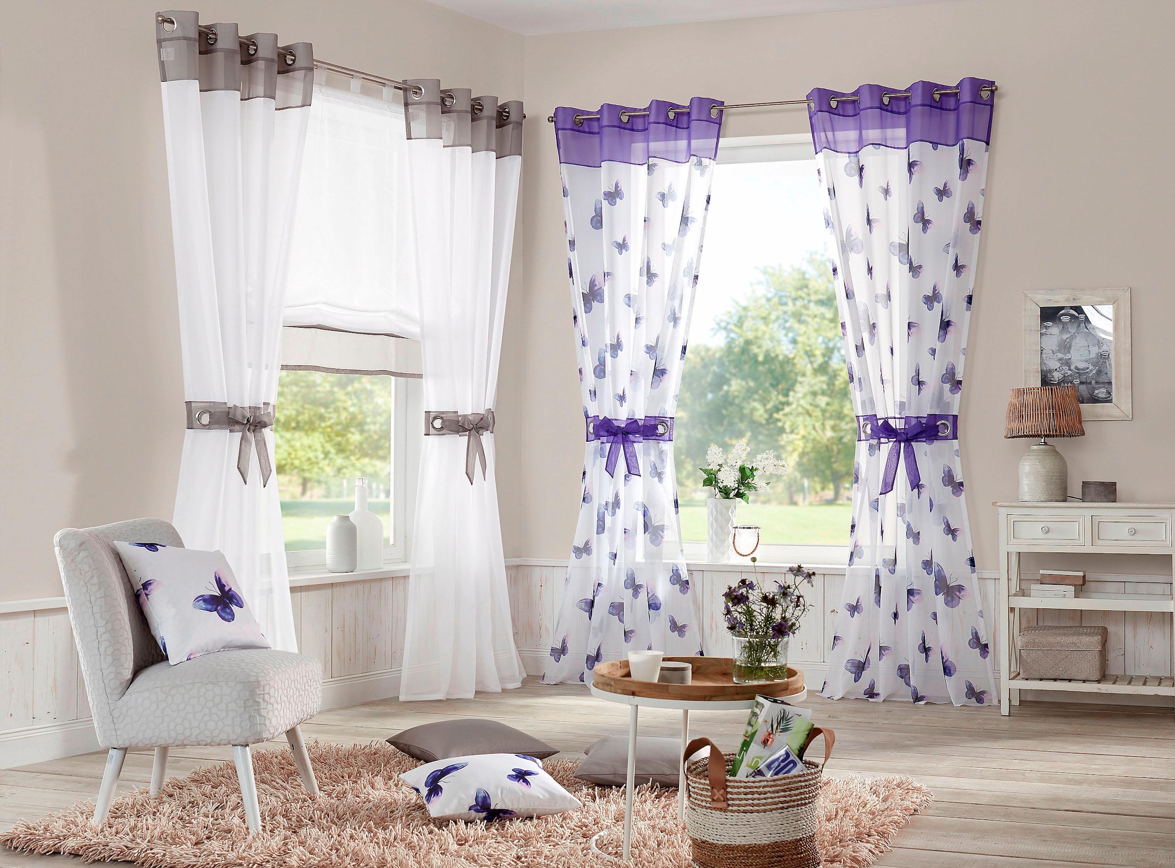 kaufen Raffhalter, Vorhang, Fertiggardine, »Villars«, (2 my St.), 2 online home inkl. Gardine transparent