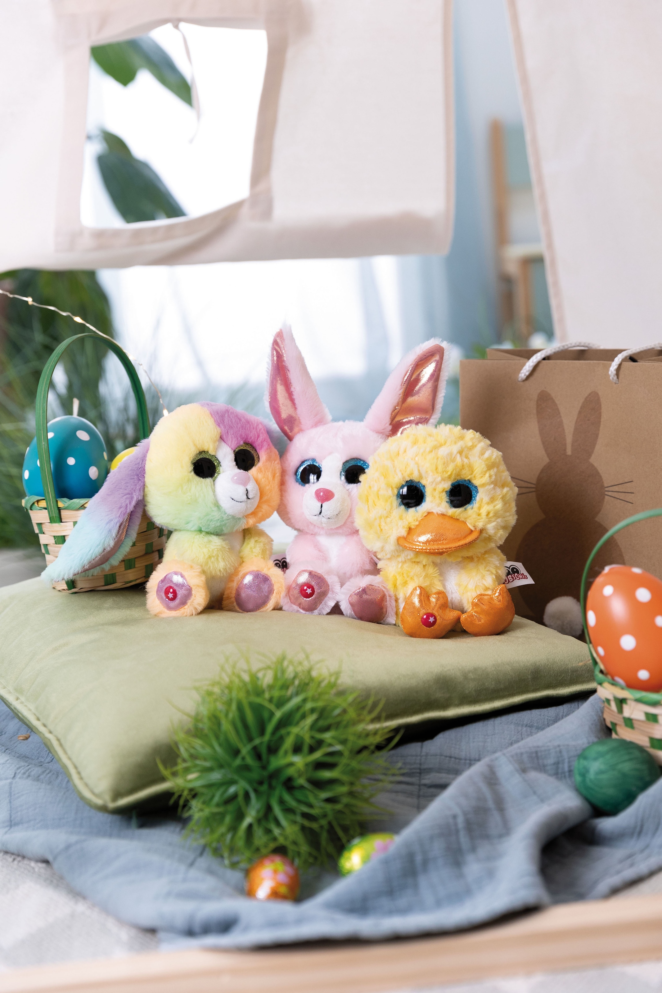 Nici Kuscheltier »Glubschis, Hase Hoppibow, 15cm schlenkernd«