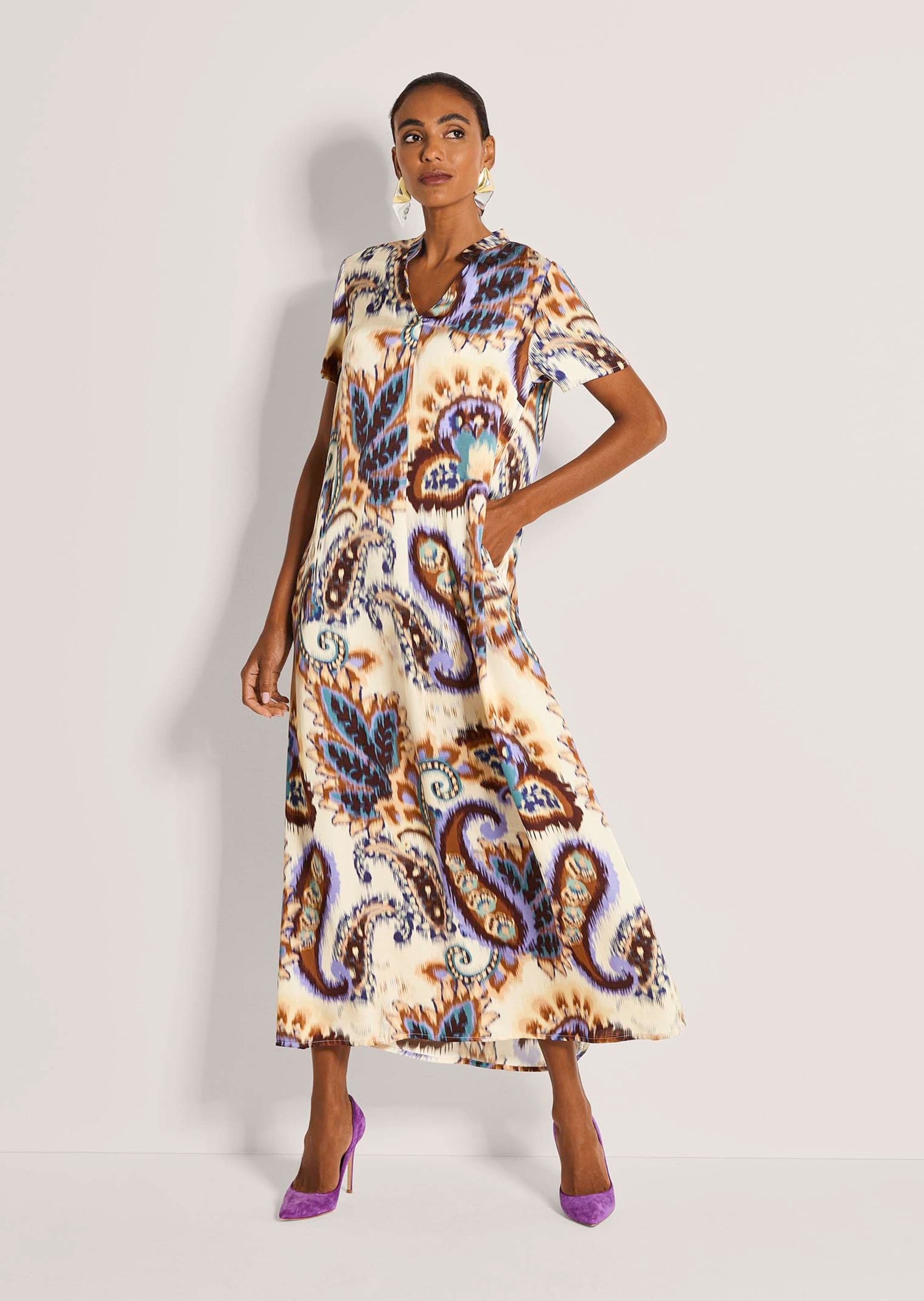 MADELEINE Midikleid »Maxikleid Druckkleid mit Paisley-Muster« Aufwändiges Paisley-Dessin