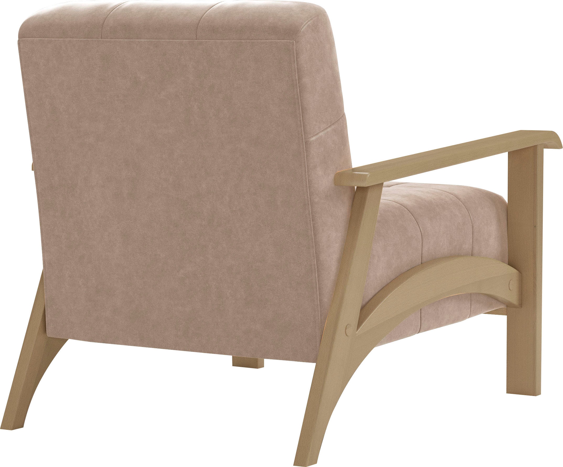 sit&more Sessel »Billund«, Armlehnen aus Buchenholz in natur, verschiedene Bezüge und Farben