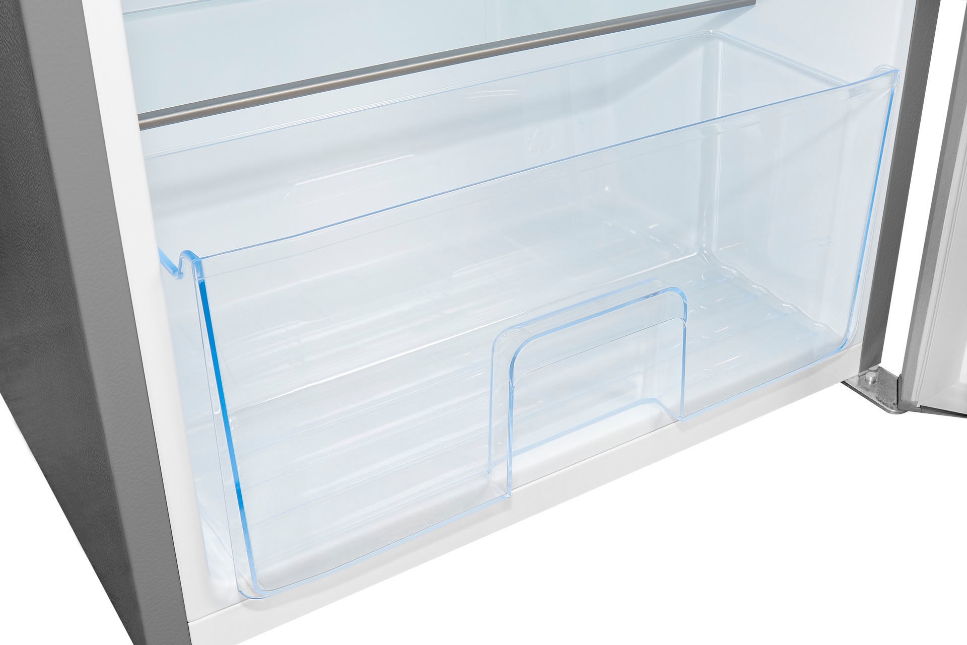 exquisit Kühlschrank »KS16-V-H-010D inoxlook«, Energieeffizienzklasse D, 133 Liter Nutzinhalt