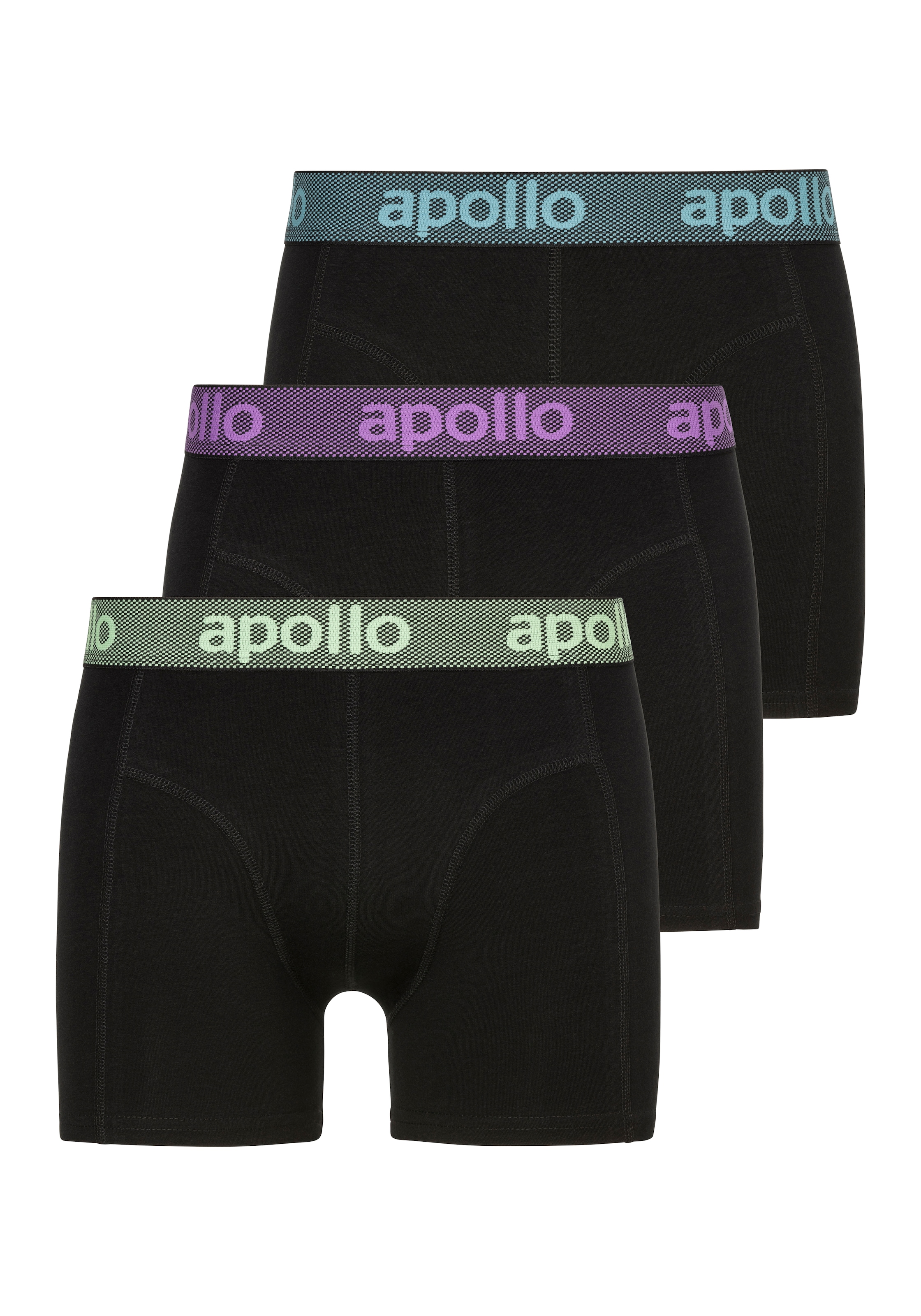 Apollo Boxer »MEN BOXERSHORTS«, (3er Pack), mit hohem Baumwollanteil, elastisch und gut an den Körper anpassend