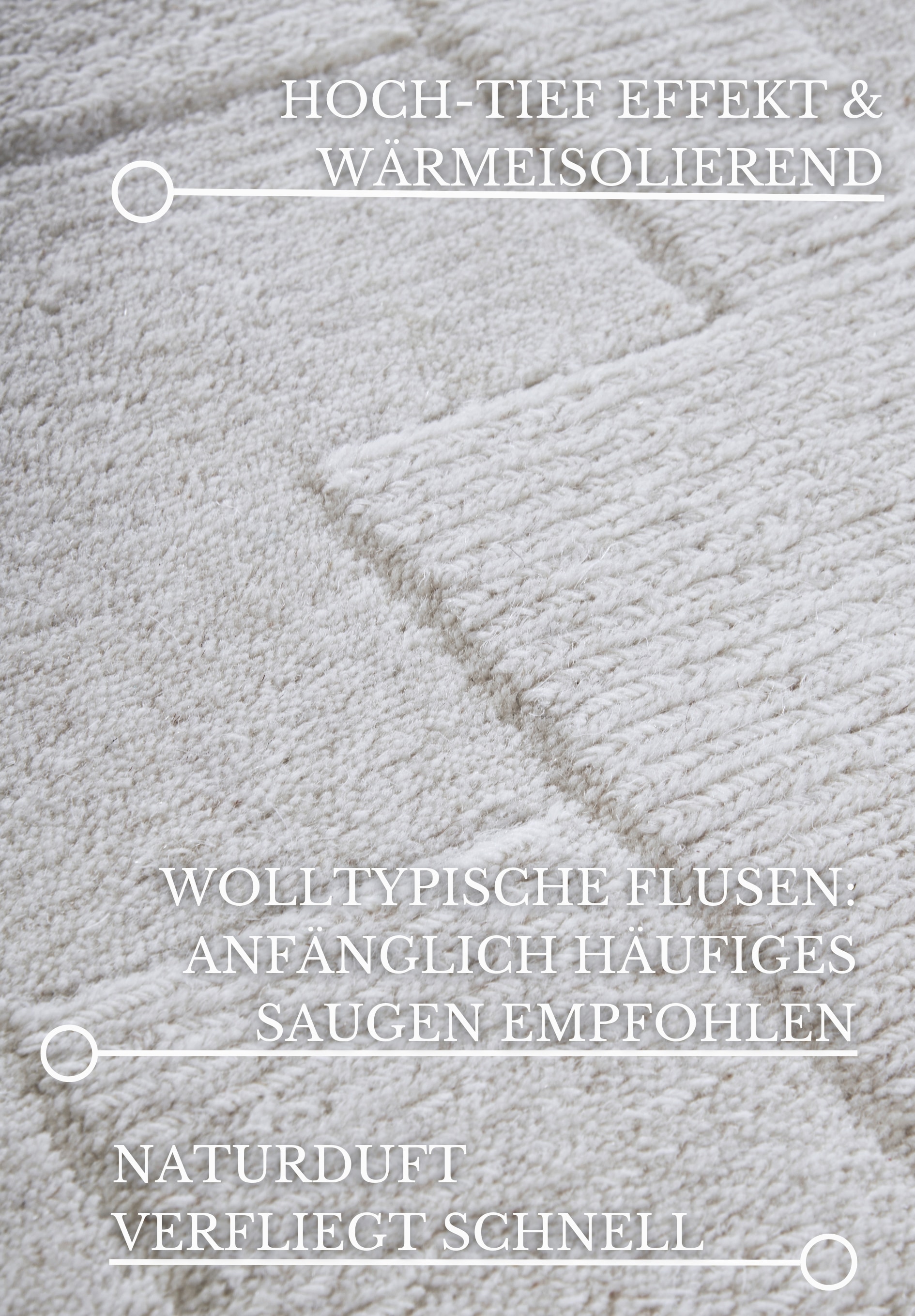 Villeroy & Boch Wollteppich »Wilhelmine«, rechteckig, 10 mm Höhe, Läufer, handgewebt, Wolle, Natur, Wohnzimmer, Geometrie, Boho
