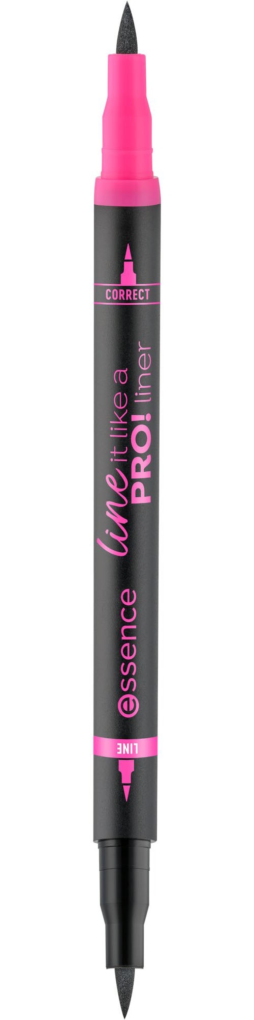 Essence Eyeliner »line it like a PRO! liner«, (Set, 5 tlg.), Präzise Filzspitze + integrierte Entfernerspitze für Korrekturen.