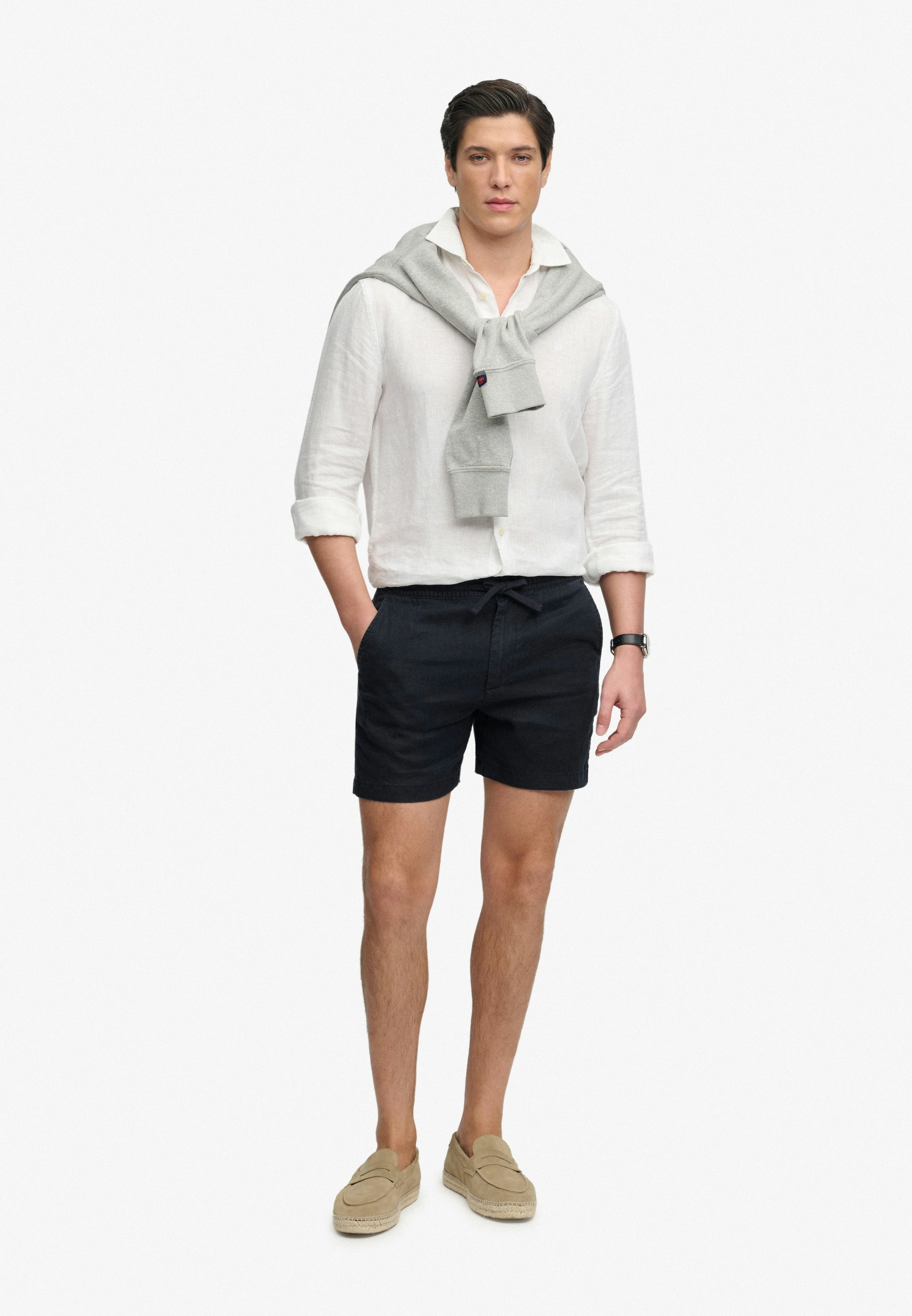 Superdry Shorts »MERCHANT LINEN SHORT«  aus Leinen, Relaxed Fit, mit Reißverschluss