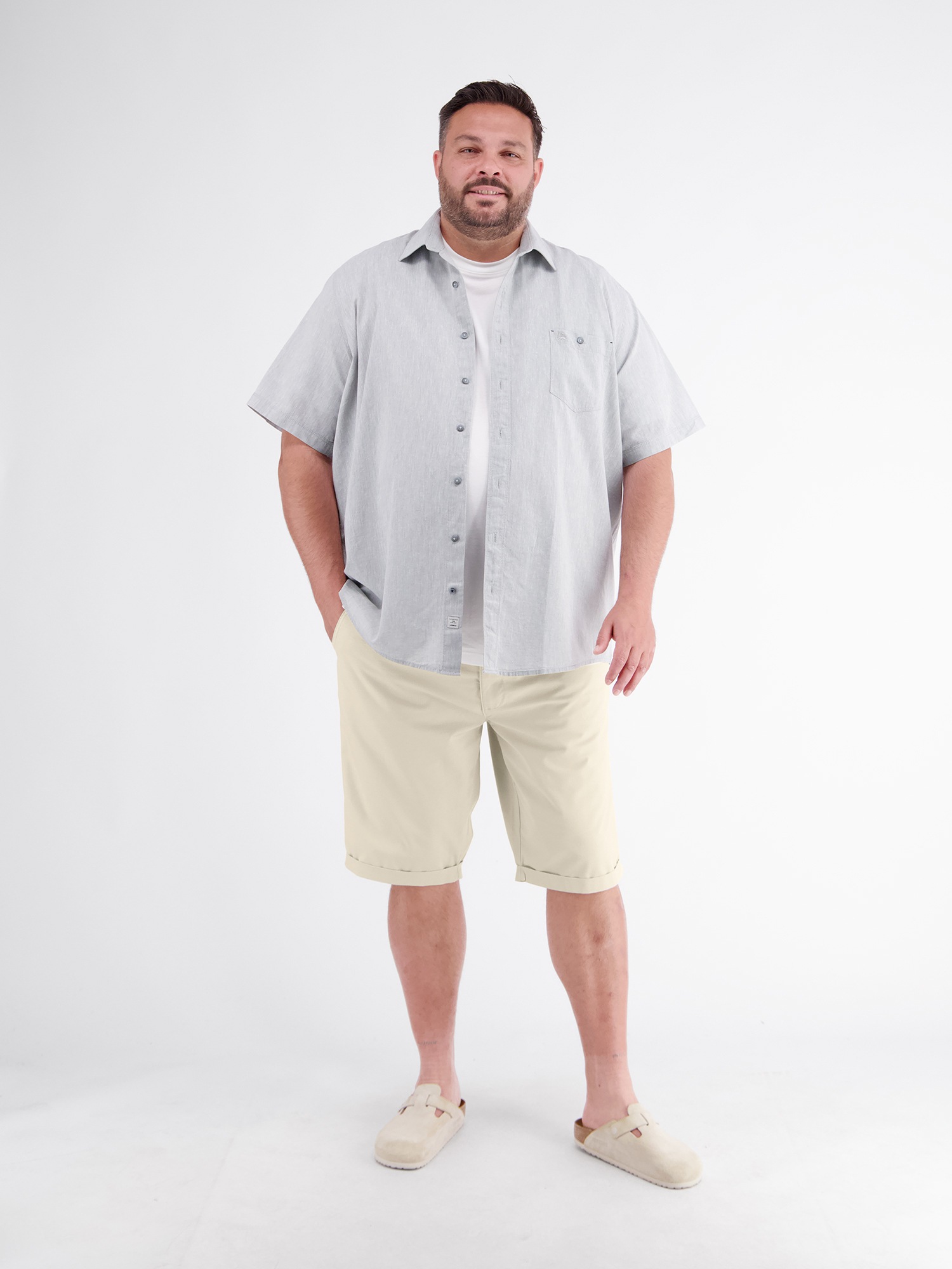 LERROS Chinoshorts »Kurze Chino aus Baumwollmix in großen Größen«