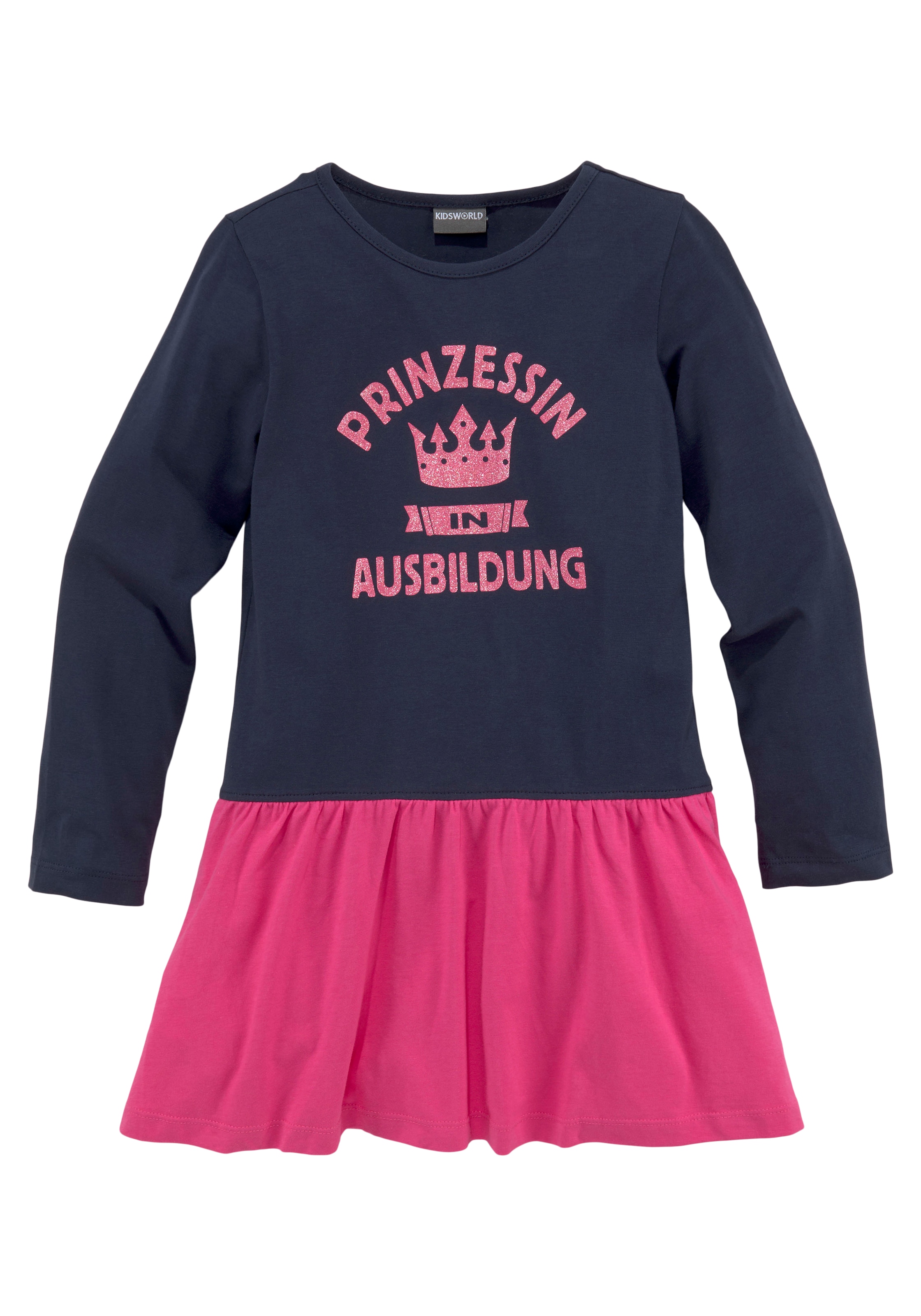 KIDSWORLD Jerseykleid »PRINZESSIN IN AUSBILDUNG«, festliche Anlässe, kniefreies Kleid, eleganter Stil