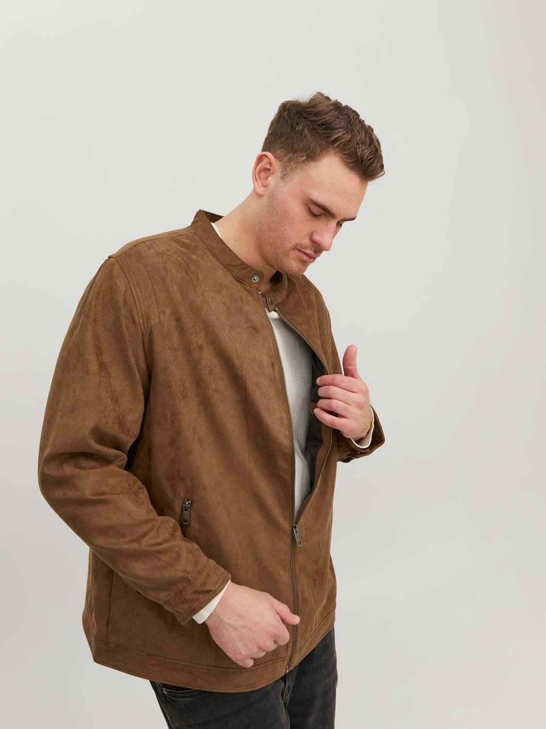 Jack & Jones PlusSize Bikerjacke »JJEROCKY CLEAN JACKET NOOS PLS«