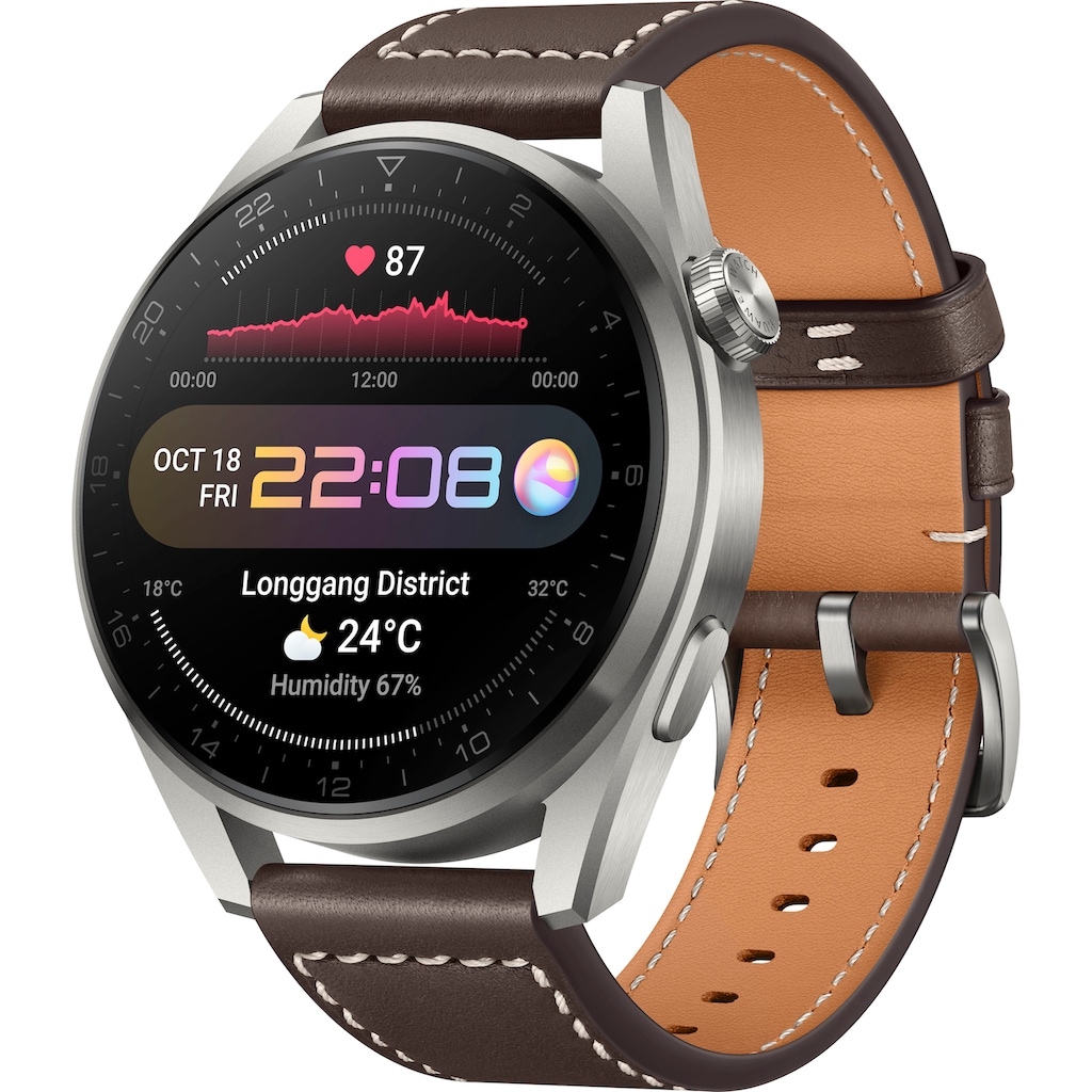 Huawei Smartwatch »WATCH 3 Pro Classic Galileo-L40E«, (Harmony OS 3 Jahre Herstellergarantie)