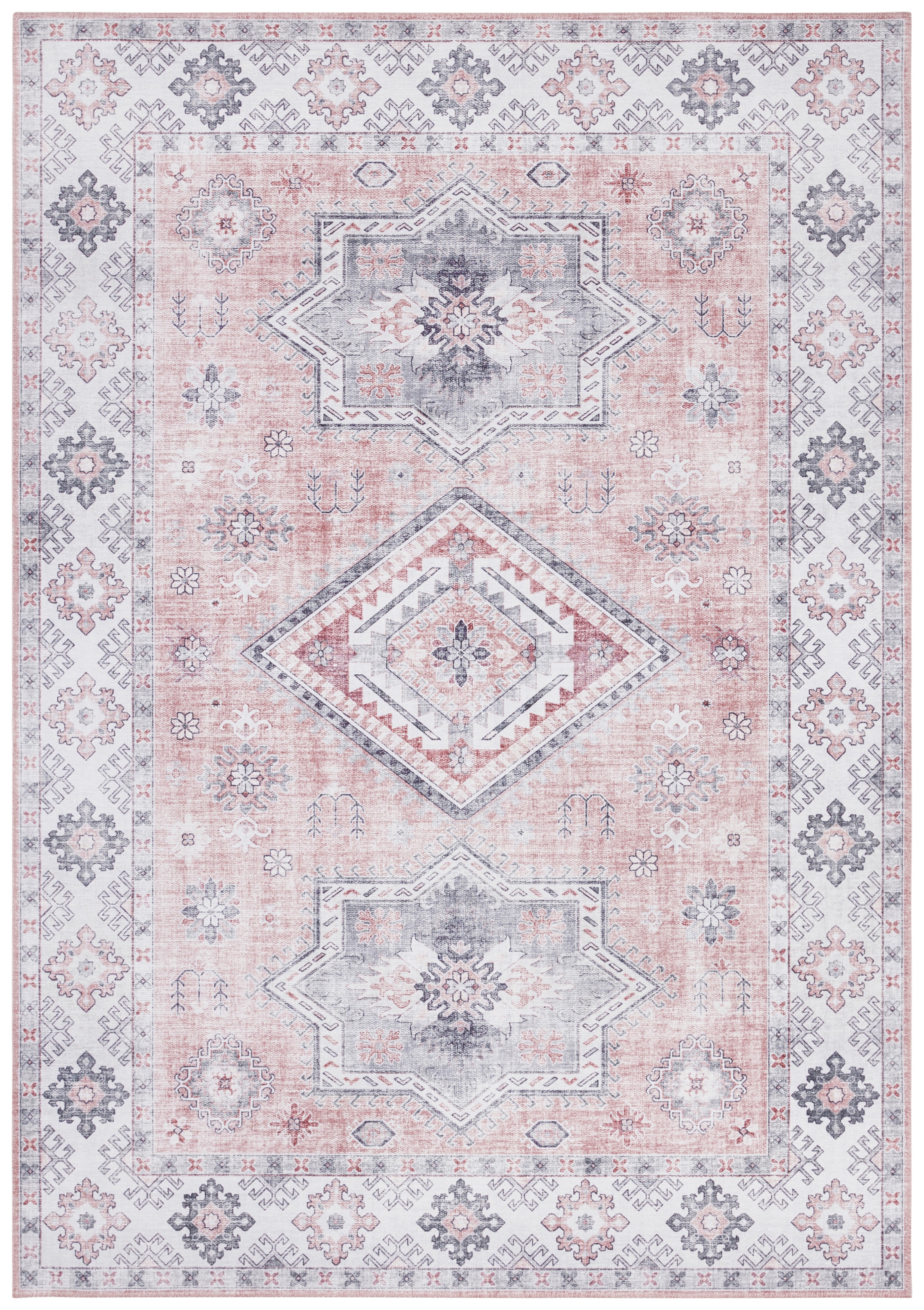 NORTHRUGS Teppich »Gratia«, rechteckig, 5 mm Höhe, Orientalisch, Vintage, Flachgewebe, Läufer, Wohnzimmer, Schlafzimmer