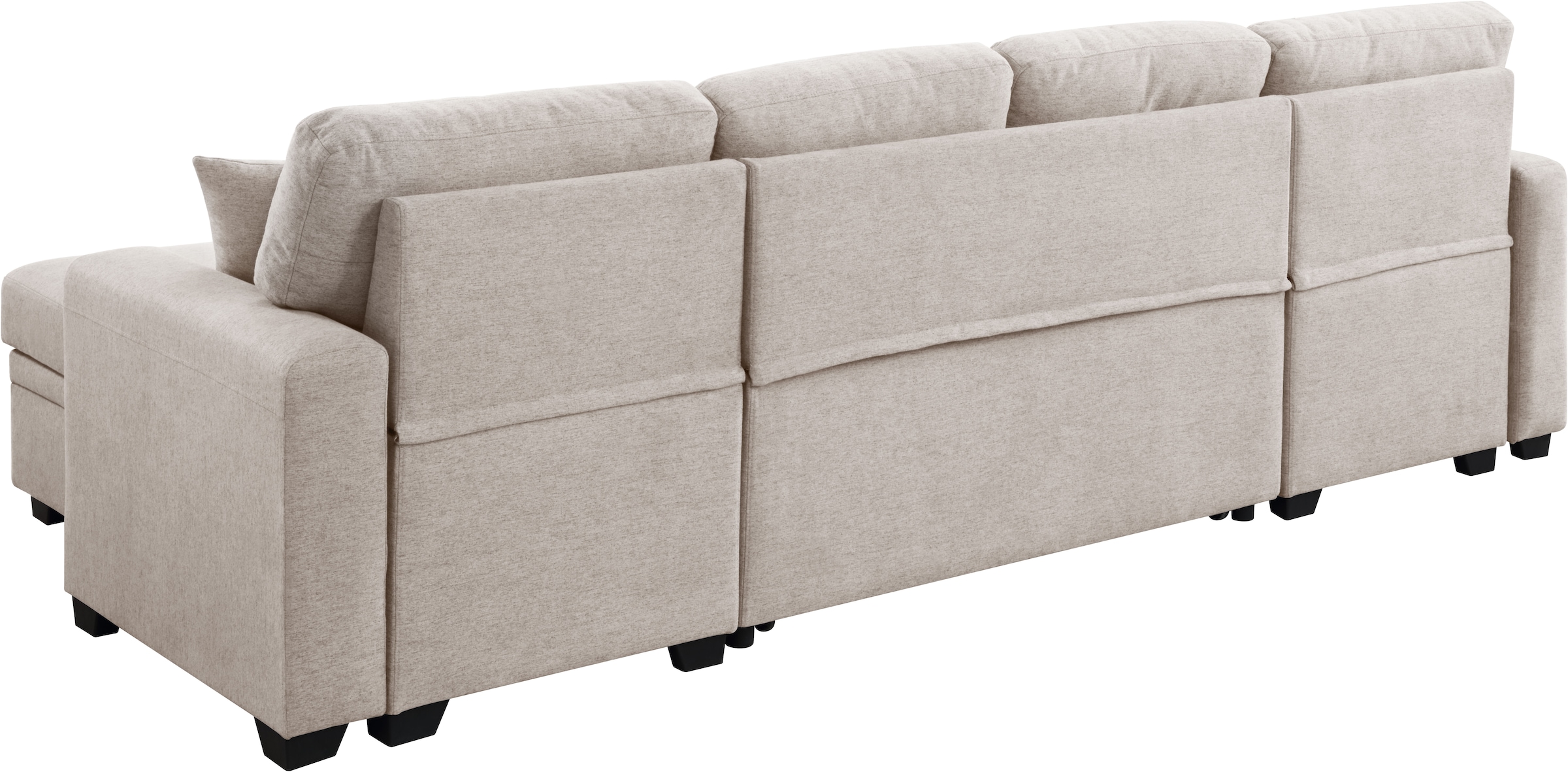 ATLANTIC home collection Wohnlandschaft »Gerrit U-Form«, Wohnlandschaft, Recamieren mit Bettkasten, Bettfunktion
