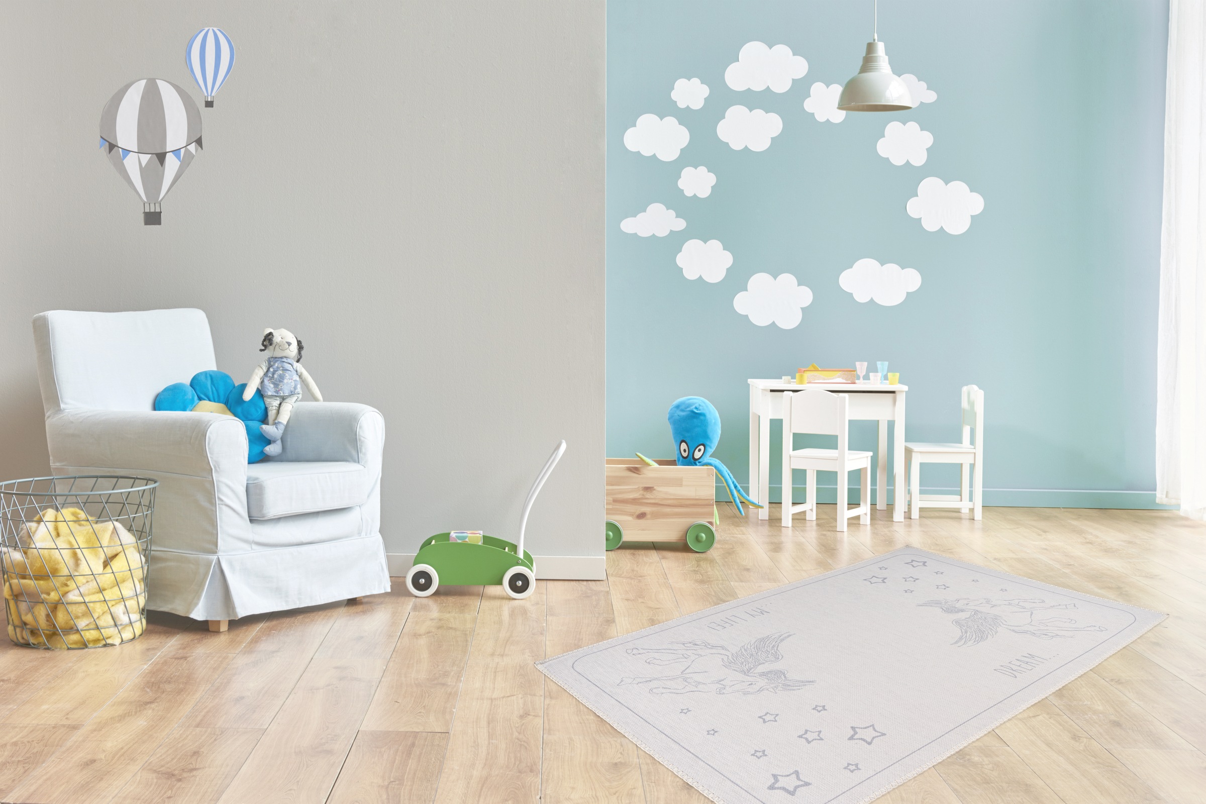 Arte Espina Kinderteppich »Bambini 200«, rechteckig, 5 mm Höhe, Fantasievoll bedruckter Kinderteppich, angenehme Haptik