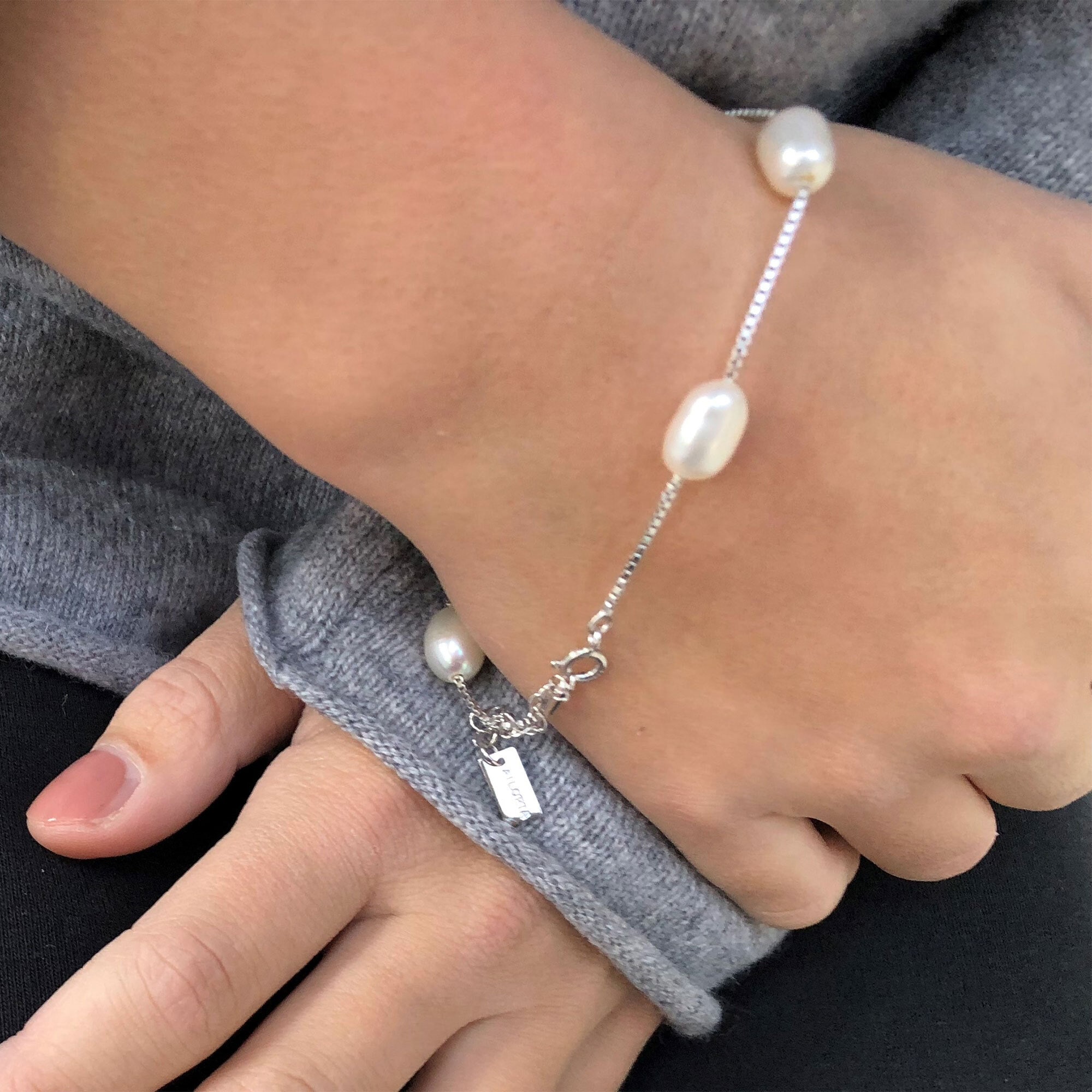 AILORIA Armband »Armband Silber/weiße Perle MATSU«