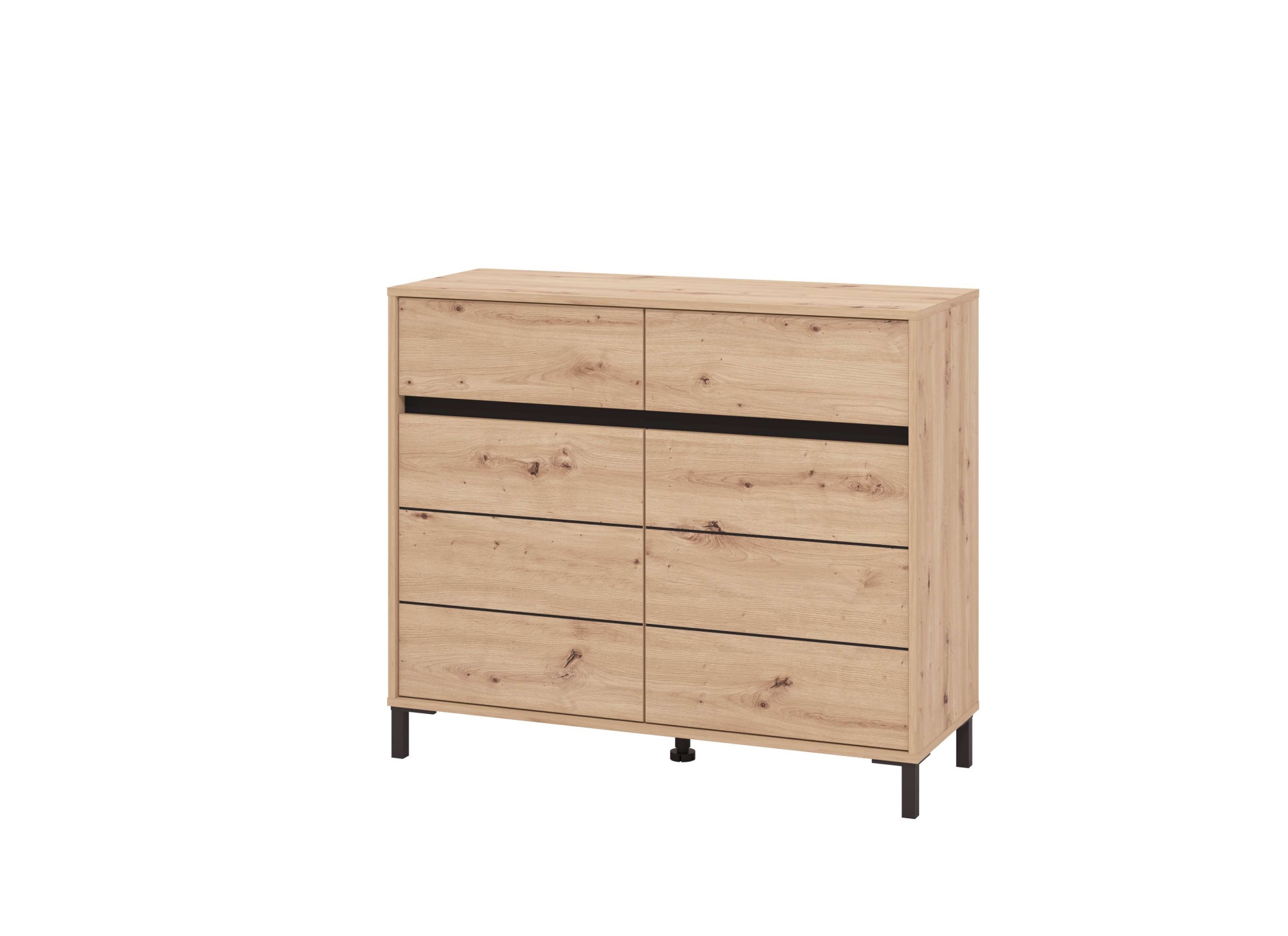 INOSIGN Kommode »Marron für Wohnzimmer, Flur, Schlafzimmer« Breite 106 cm, mit 2 Schubladen, hinter Türen 4 Fächer