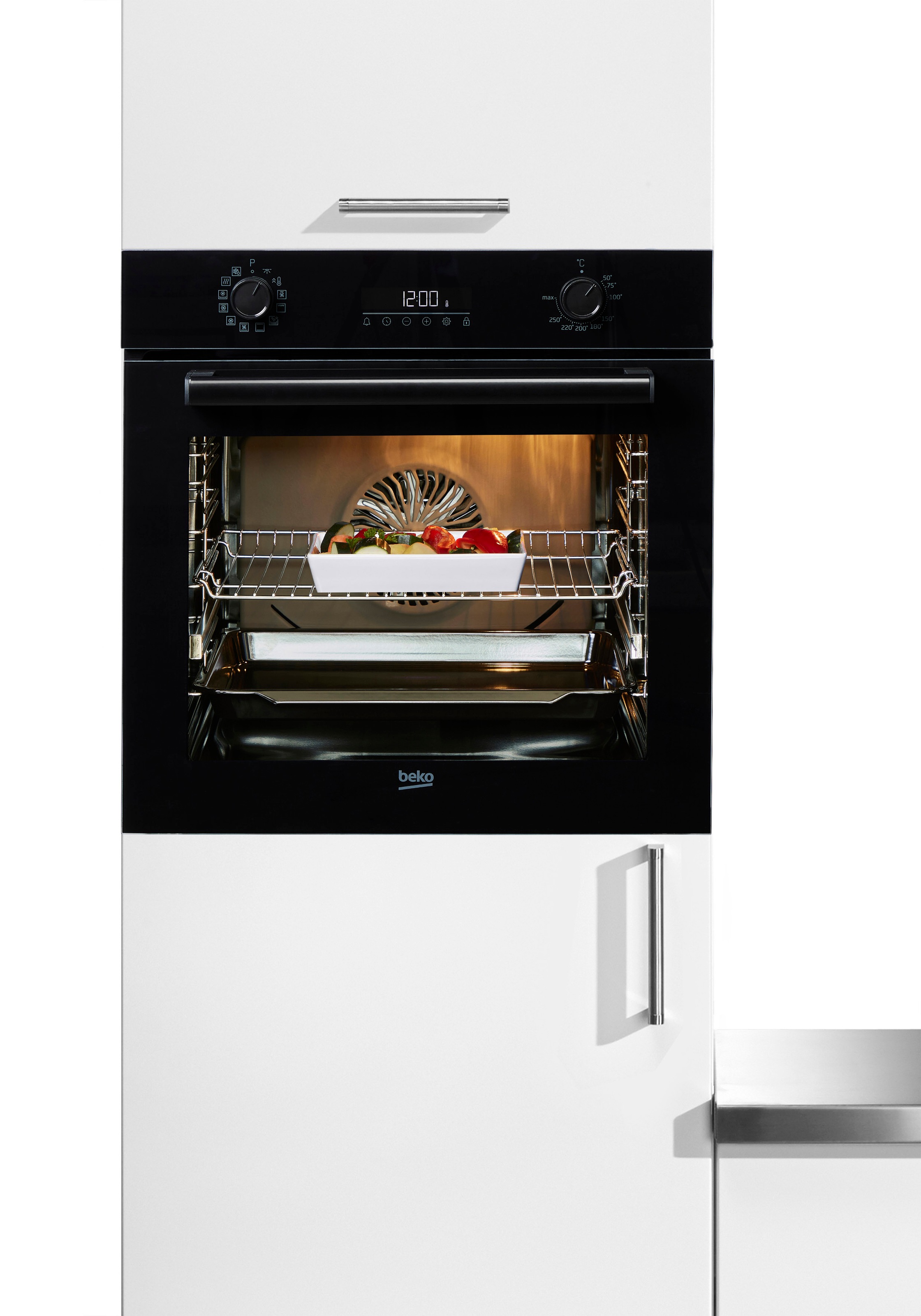 BEKO Einbaubackofen  »BBIM17300B«, mit 1-fach-Teleskopauszug, SteamShine, SteamShine-Reinigung