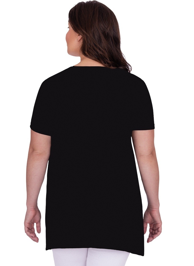 Trigema T-Shirt »TRIGEMA Long-Shirt mit edlen Strass-Steinen«, (1 tlg.)