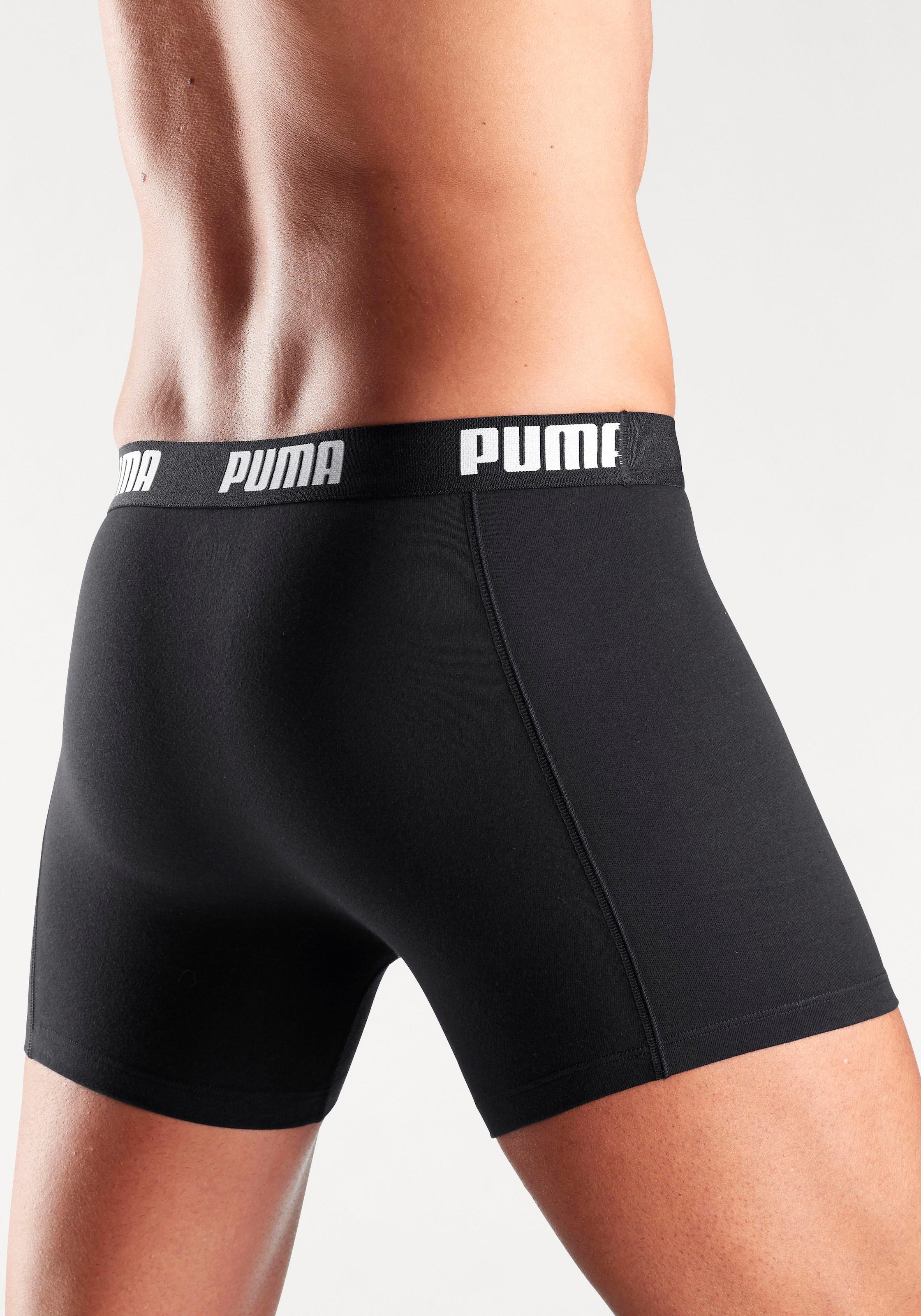 PUMA Boxer, (Packung, 3er-Pack), mit Marken-Logo im Bund