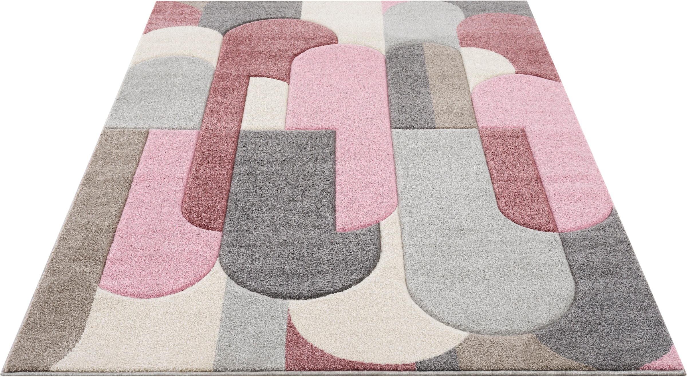 my home Teppich »Pautz«, rechteckig, handgearbeiteter Konturenschnitt,  Hoch-Tief-Effekt, wende-Teppich