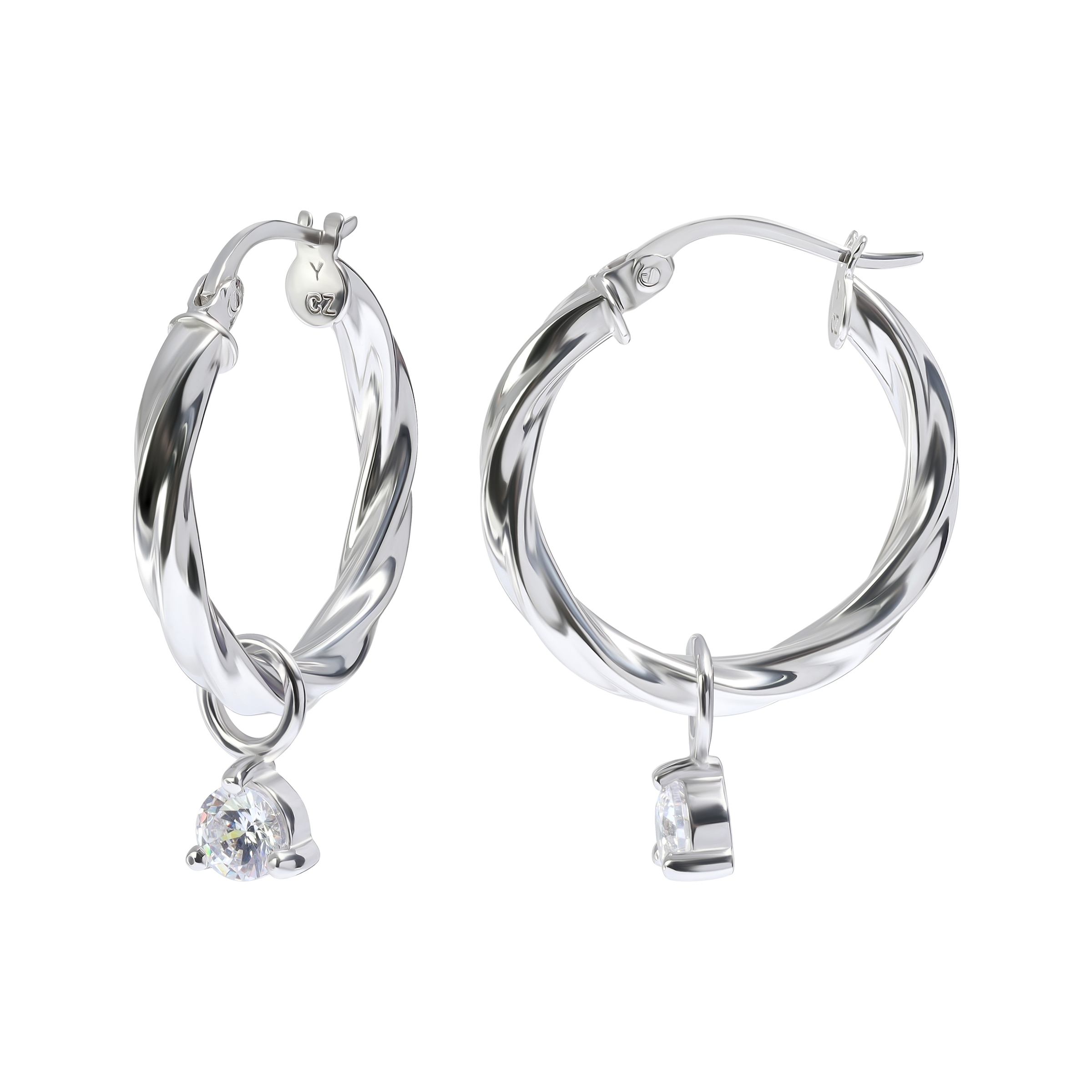Firetti Paar Creolen »Multipack Schmuck Geschenk Silber 925 Ohrschmuck Ohrringe Charm« mit Zirkonia (synth.)