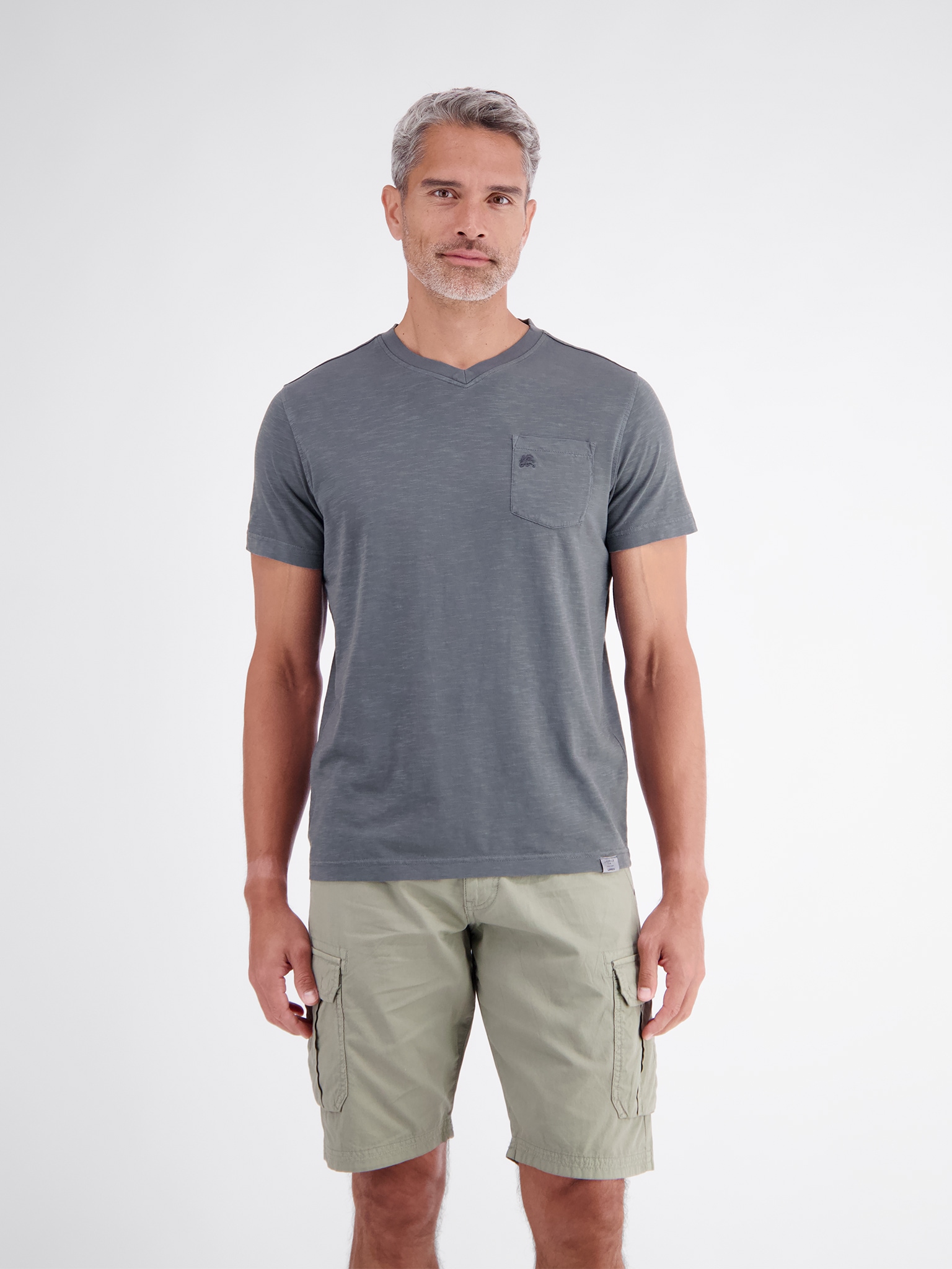 LERROS Kurzarmshirt Sommershirt mit V-Ausschnitt