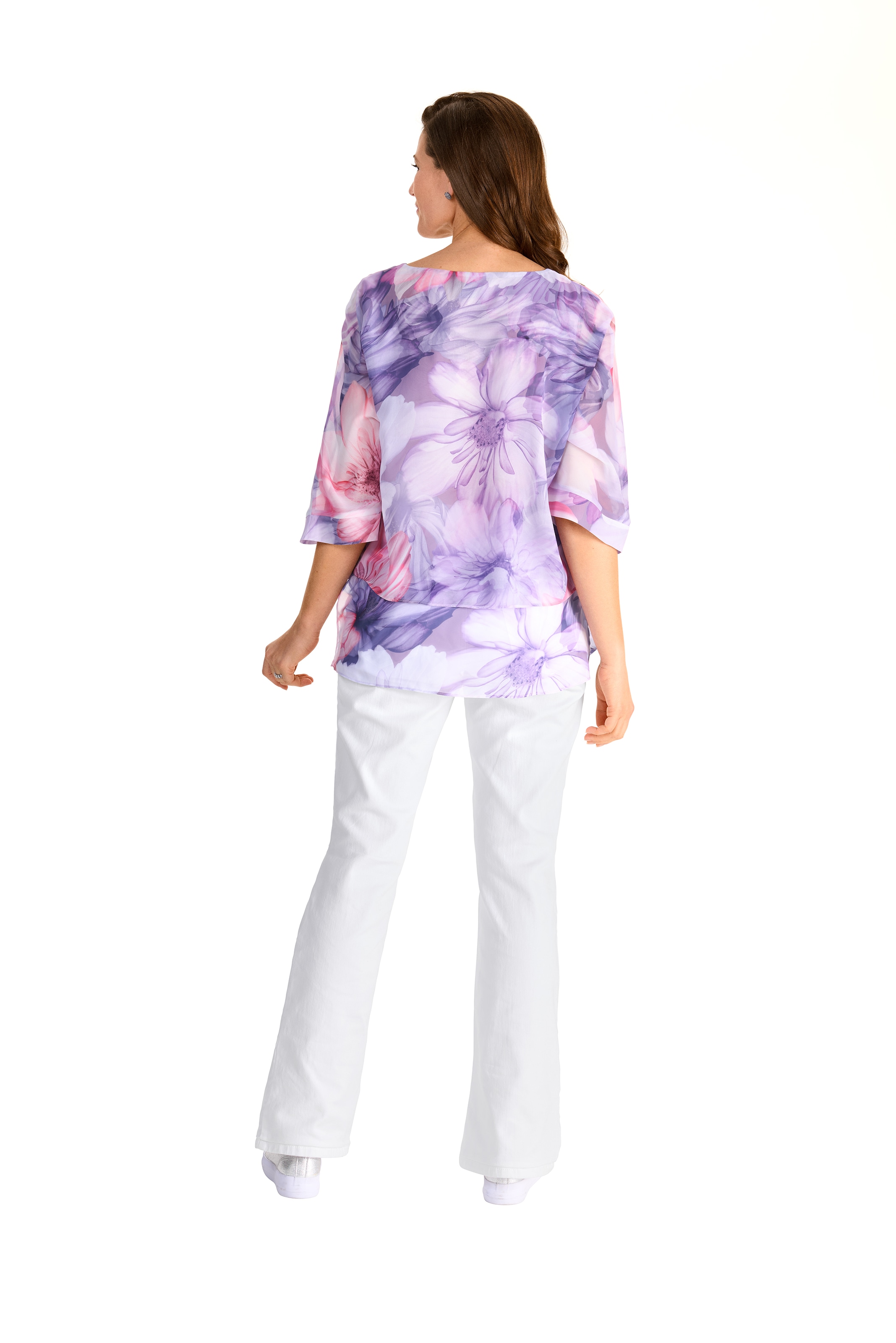 HERMANN LANGE Collection 3/4-Arm-Shirt, mit floralem Muster