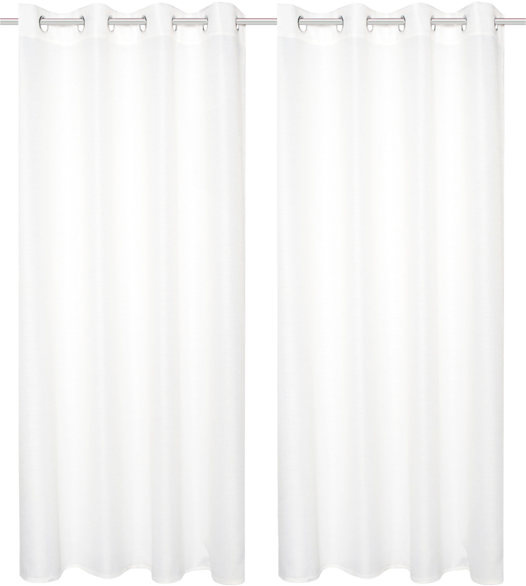 Home Basics Vorhang »BENOGA 2er SET« Ösen 2 Stk. tlg. SET, Ösenschal, Uni, Dekostruktur